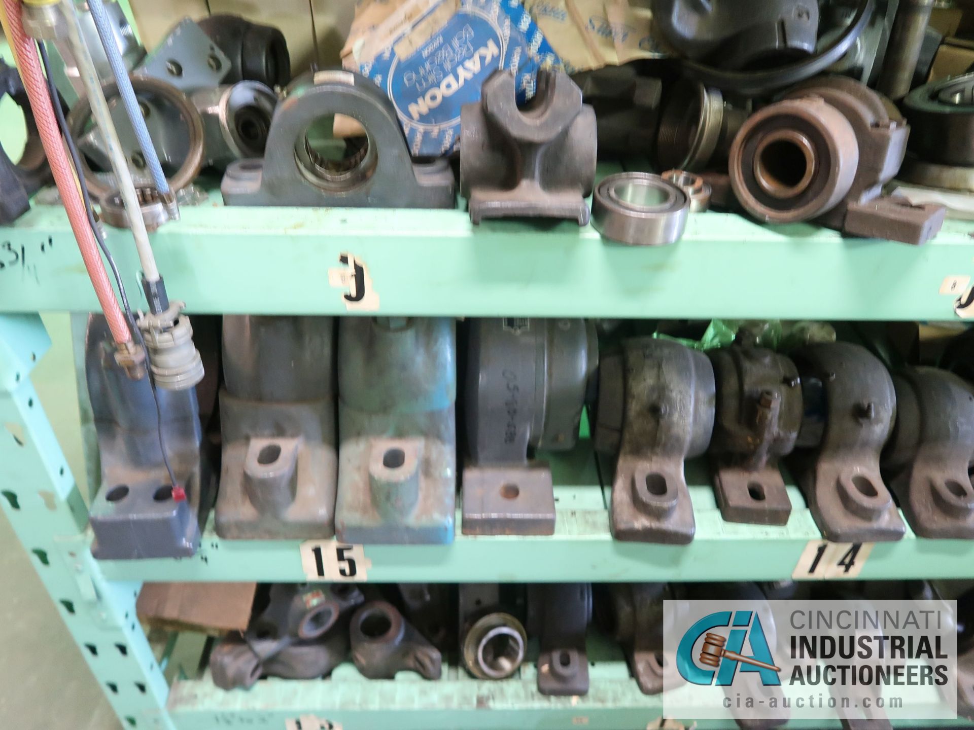 CONTENTS OF (6) RACKS INCLUDING MISCELLANEOUS PILLOW BLOCK BEARINGS, BEARINGS, SEALS, GASKETS, - Image 3 of 35