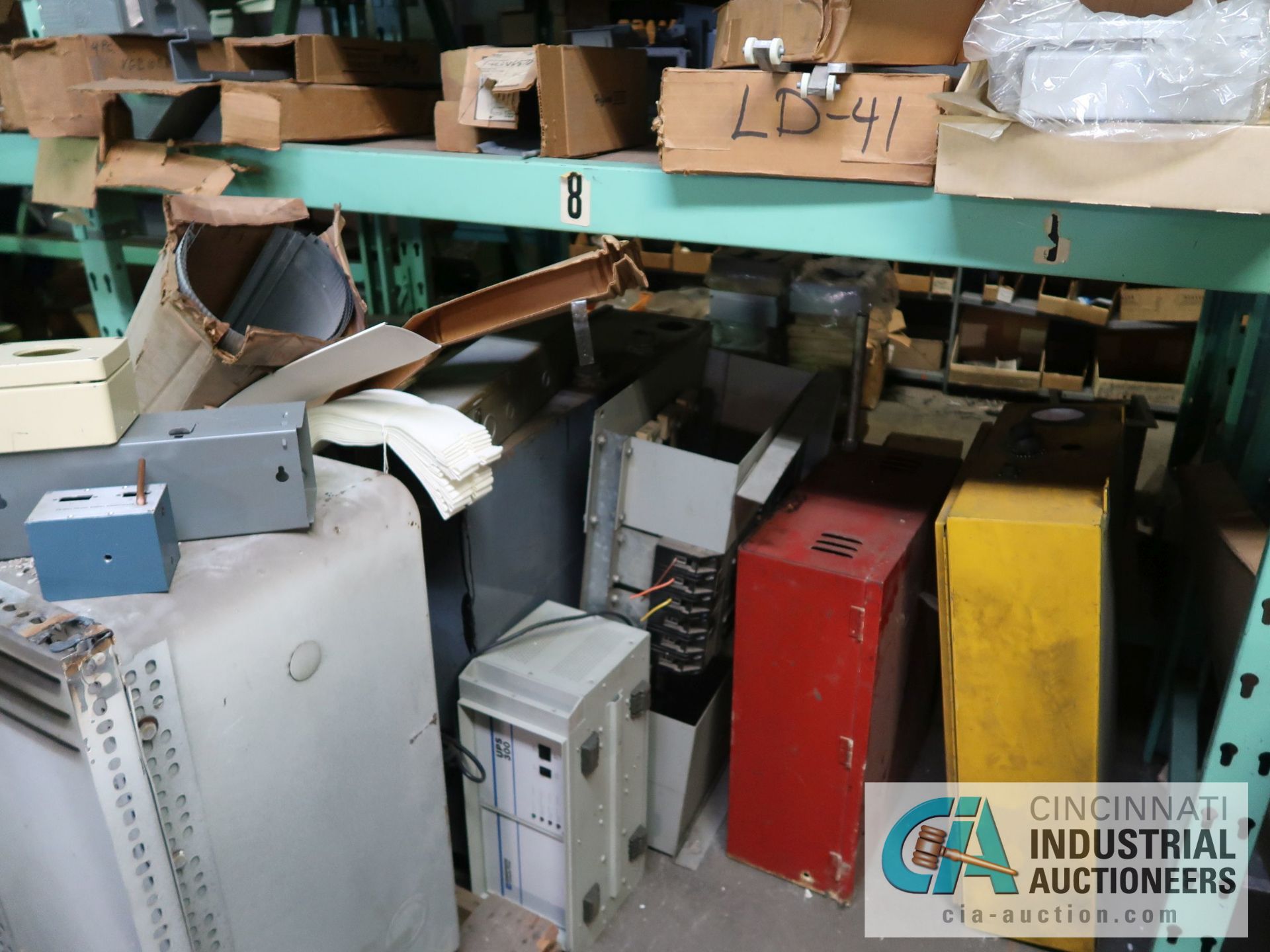 CONTENTS OF (5) RACKS INCLUDING MISCELLANEOUS ELECTRIC BOXES, PANELS, CONDUIT PANELS **NO RACKS** - Image 9 of 15