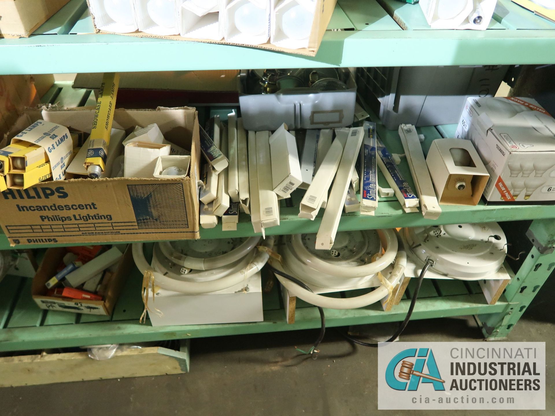 CONTENTS OF (5) RACKS INCLUDING MISCELLANEOUS LIGHTING, LAMP PARTS, VALVES **NO RACKS** - Image 11 of 25