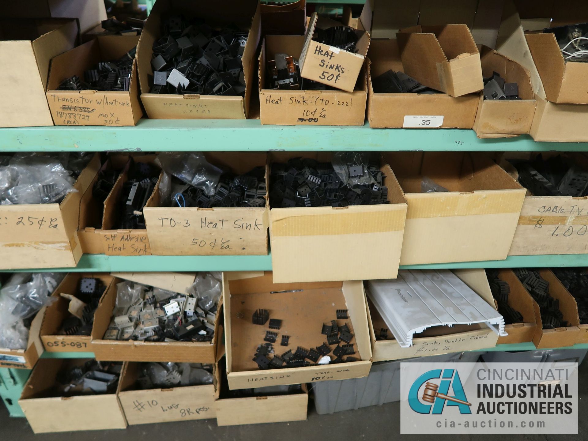 CONTENTS OF (4) RACKS INCLUDING MISCELLANEOUS FUSES, FUSE HOLDERS, HEAT SINKS **NO RACKS** - Image 23 of 24
