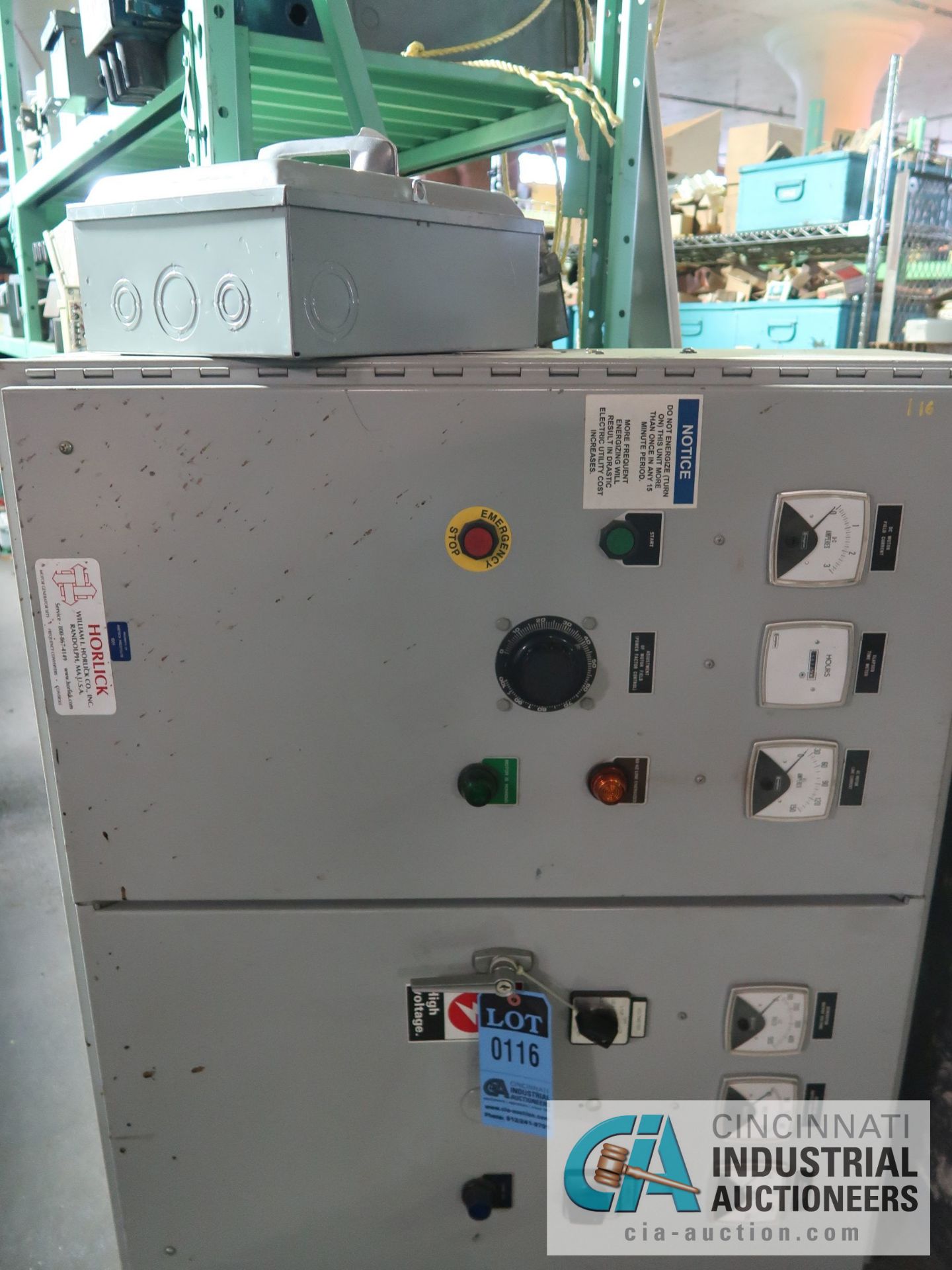 125 HP HORLICK NEMA 12 GENERATOR CONTROL PANEL FOR MODEL 50PF-753R GENERATOR