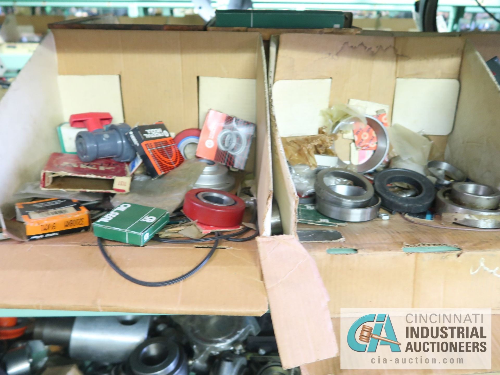 CONTENTS OF (6) RACKS INCLUDING MISCELLANEOUS PILLOW BLOCK BEARINGS, BEARINGS, SEALS, GASKETS, - Image 9 of 35