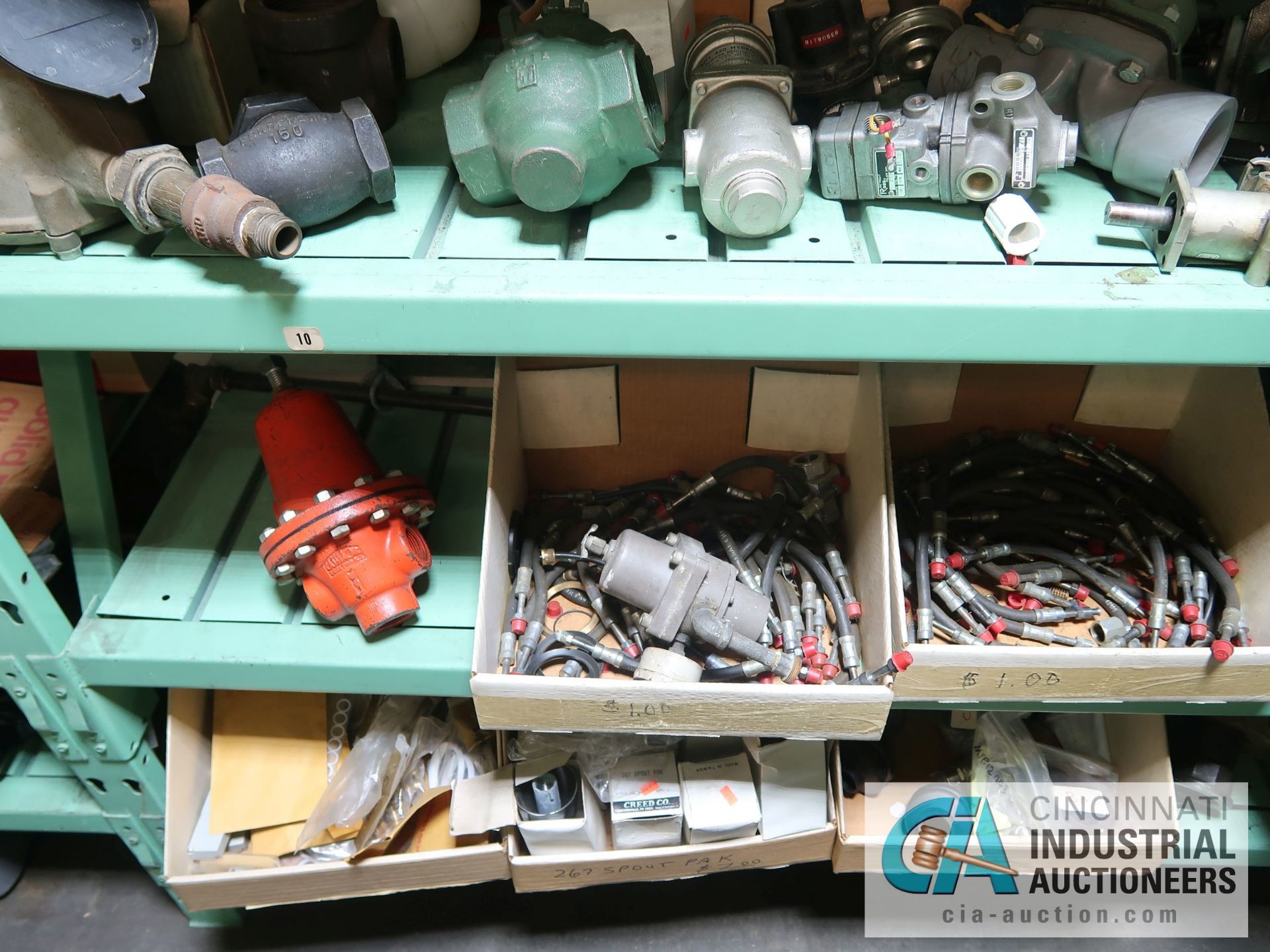 CONTENTS OF (6) RACKS INCLUDING MISCELLANEOUS VALVES, SEALS, FILTERS, PLUMBING PARTS, FIRE SPRINKLER - Image 8 of 26