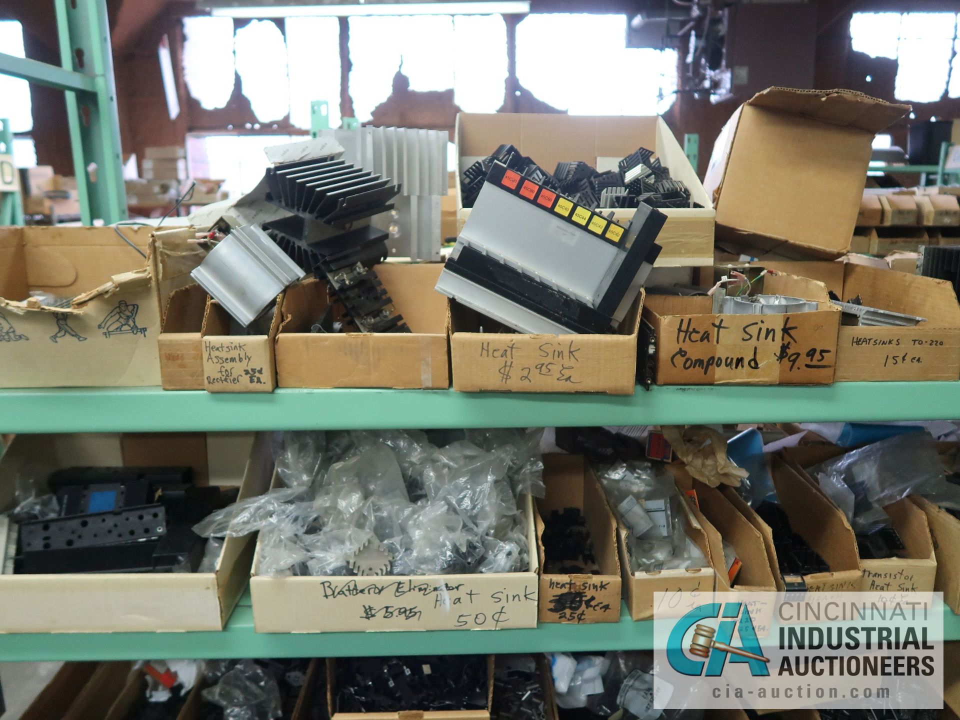 CONTENTS OF (4) RACKS INCLUDING MISCELLANEOUS FUSES, FUSE HOLDERS, HEAT SINKS **NO RACKS** - Image 14 of 24