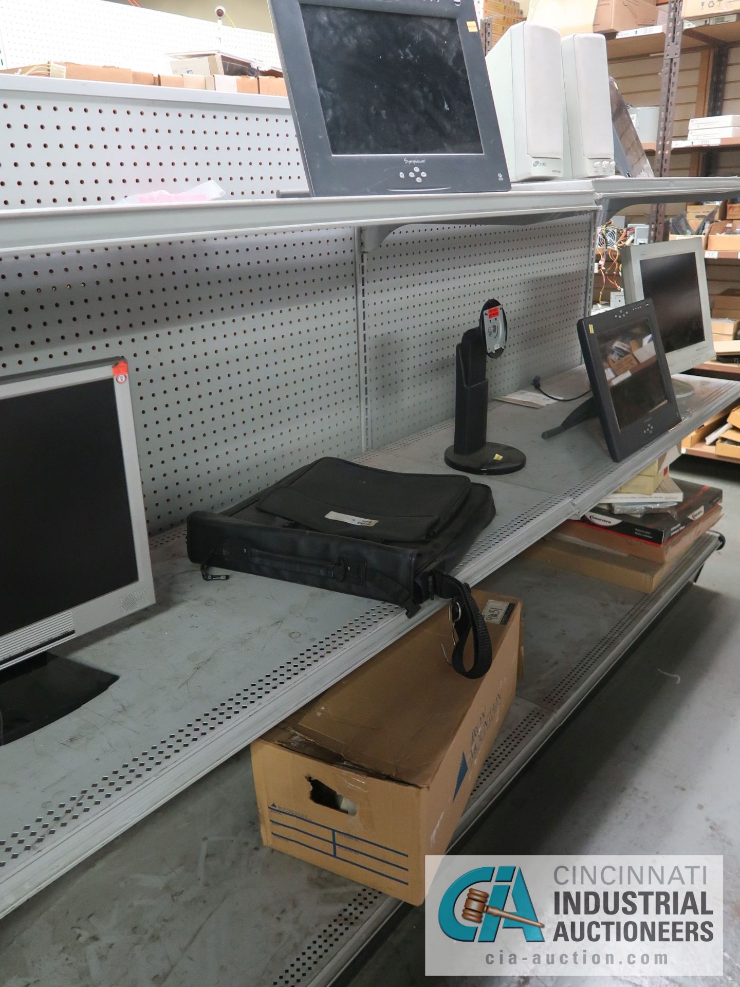 CONTENTS ON DISPLAY RACKS INCLUDING MISCELLANEOUS COMPUTER MONITORS **NO FIXTURES** - Image 3 of 4