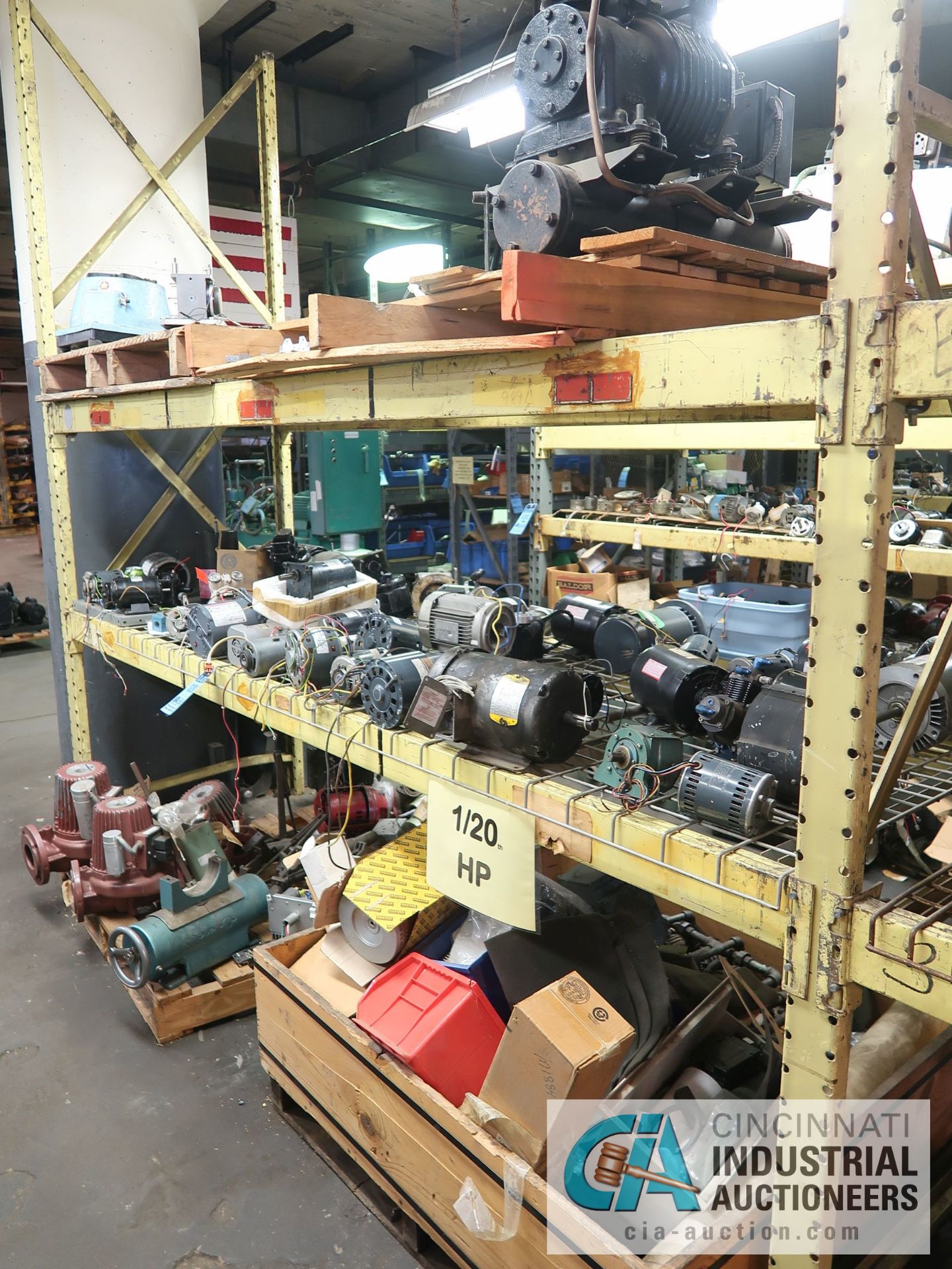 (LOT) (42) MOTORS 1/20 HP - 1 HP, (3) PUMPS, MISCELLANEOUS FILTERS **NO RACKS** - Image 2 of 10