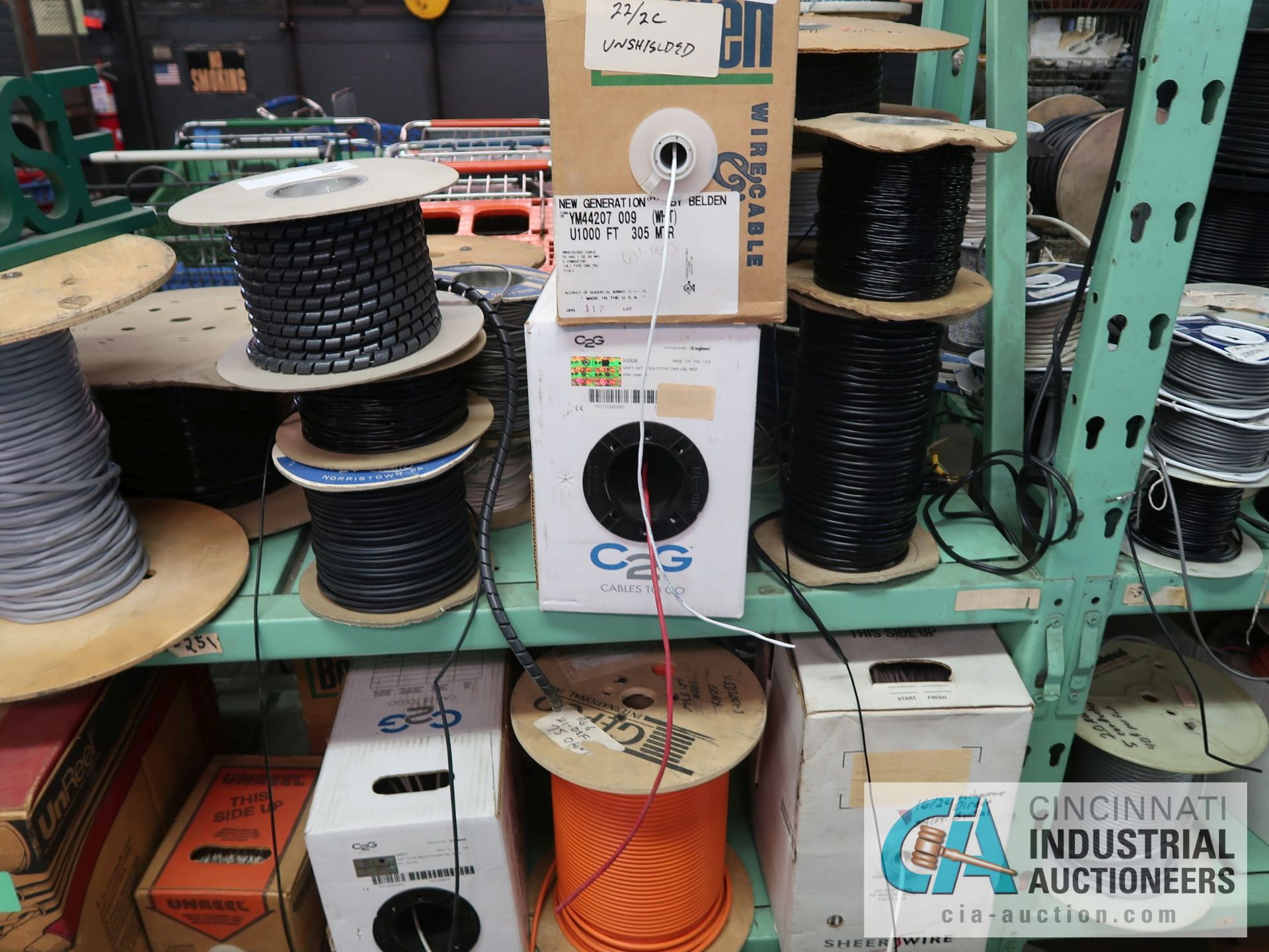 CONTENTS OF (3) RACKS WITH MISCELLANEOUS SPOOLS WIRE **NO RACKS** - Image 3 of 6