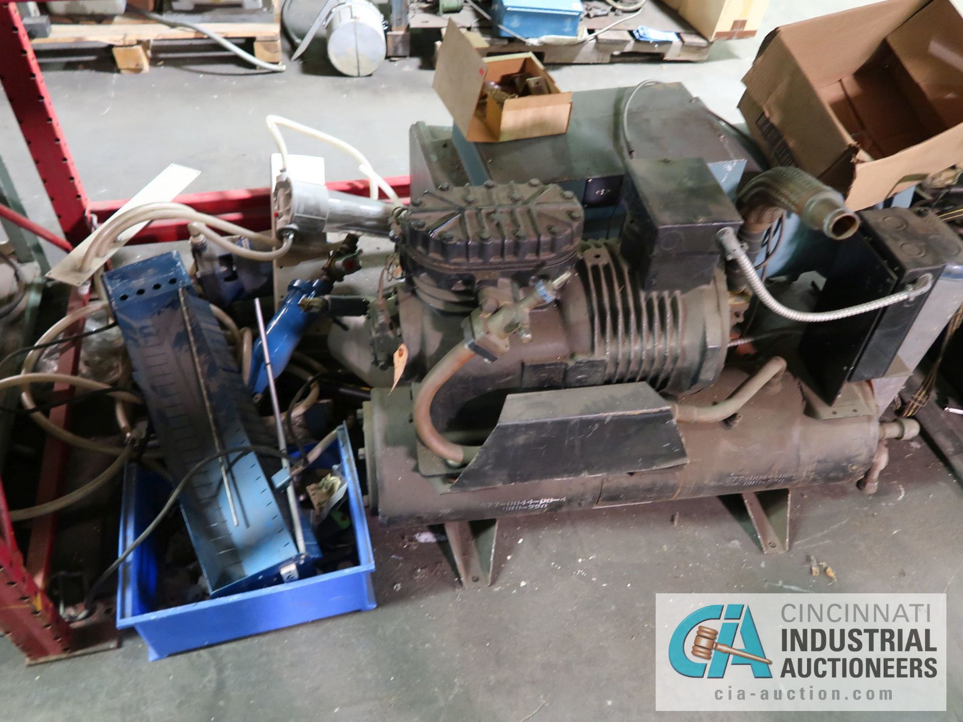 (LOT) MACHINE PARTS, COMPRESSORS, REDUCERS, GEARS, MOTORS, AND OTHER (4) SECTIONS RACK - Image 5 of 28