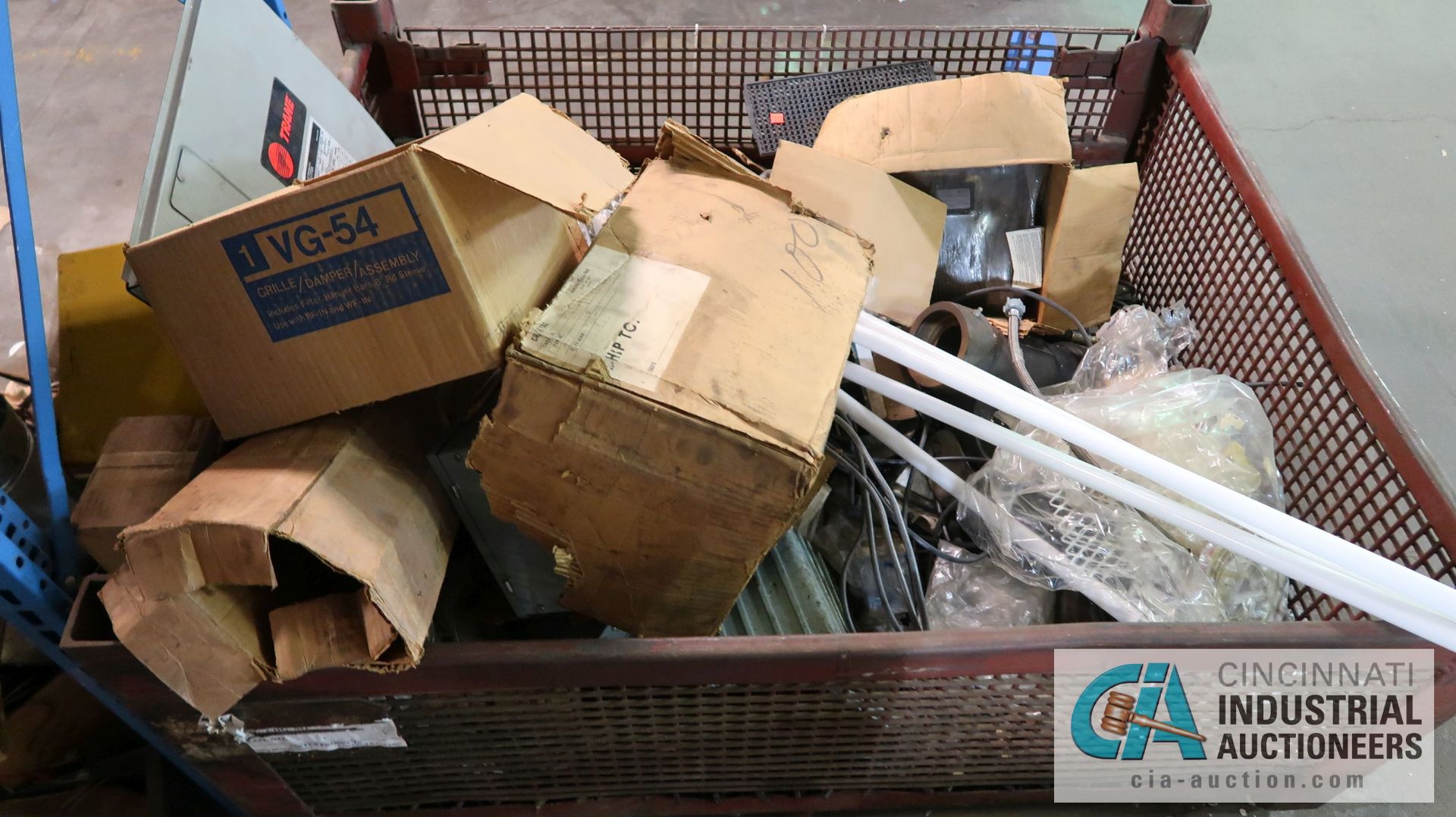 (LOT) ASSORTED ABRASIVES, GRINDING WHEELS AND HARDWARE ON (5) SECTIONS BLUE RACK AND IN WIRE BASKET - Image 14 of 24