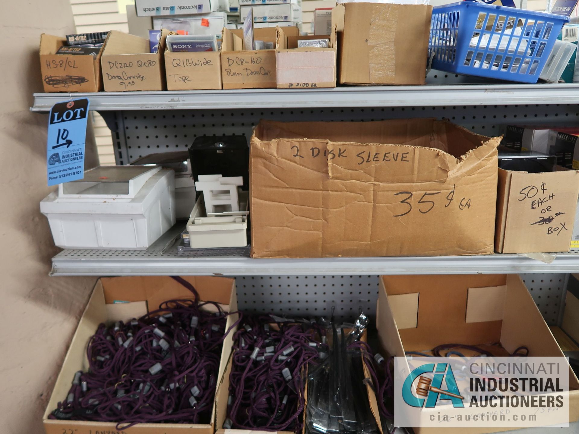 (LOT) CONTENTS OF DISPLAY RACKS INCLUDING TONERS, CELL PHONE HOLDERS AND CASES, PRINTER CABLES, - Image 6 of 7