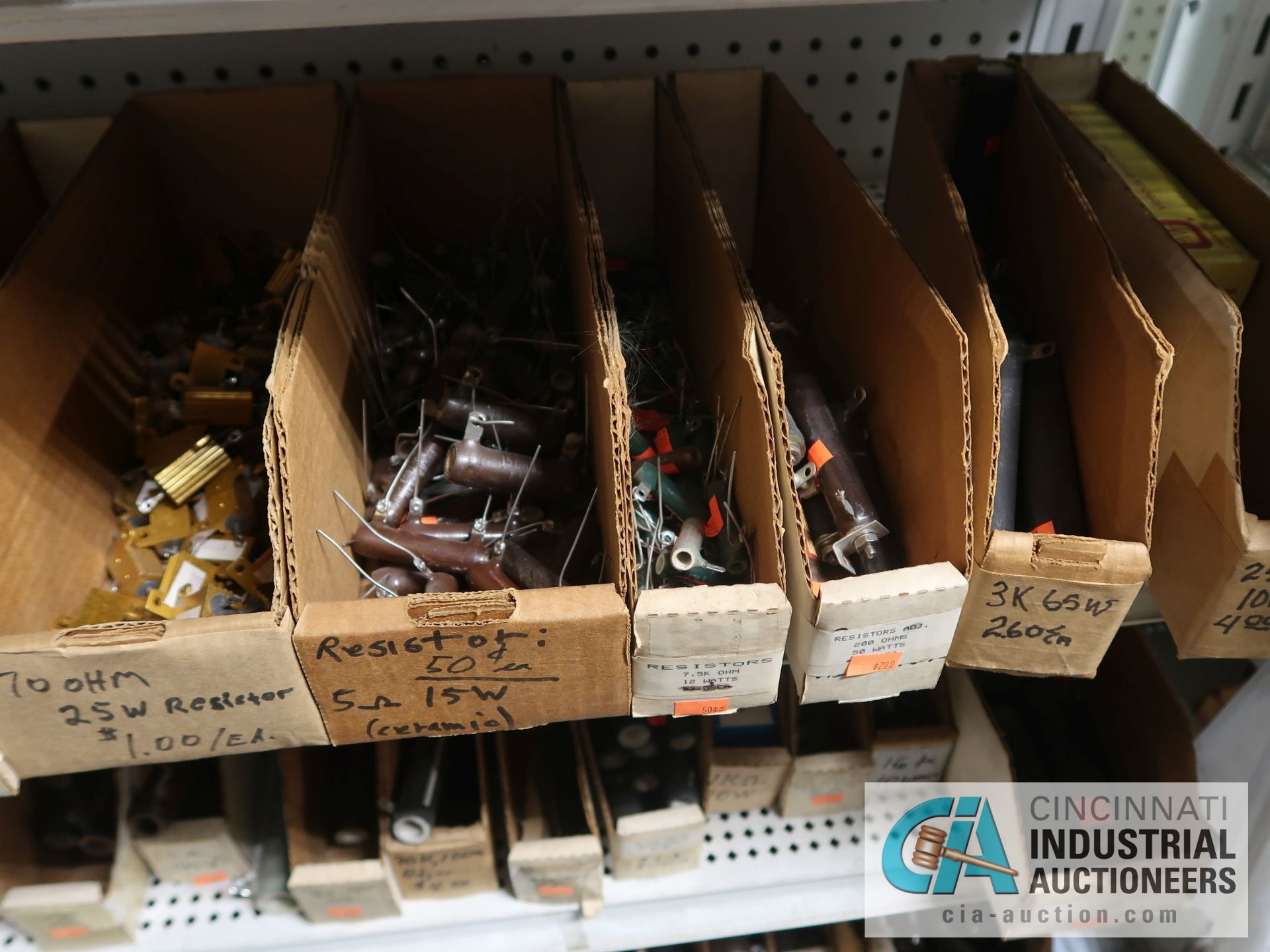 CONTENTS (9) DISPLAY RACKS INCLUDING CONNECTORS, COAXIALS, JACKS, FANS, CORDS, INSULATORS, - Image 32 of 63