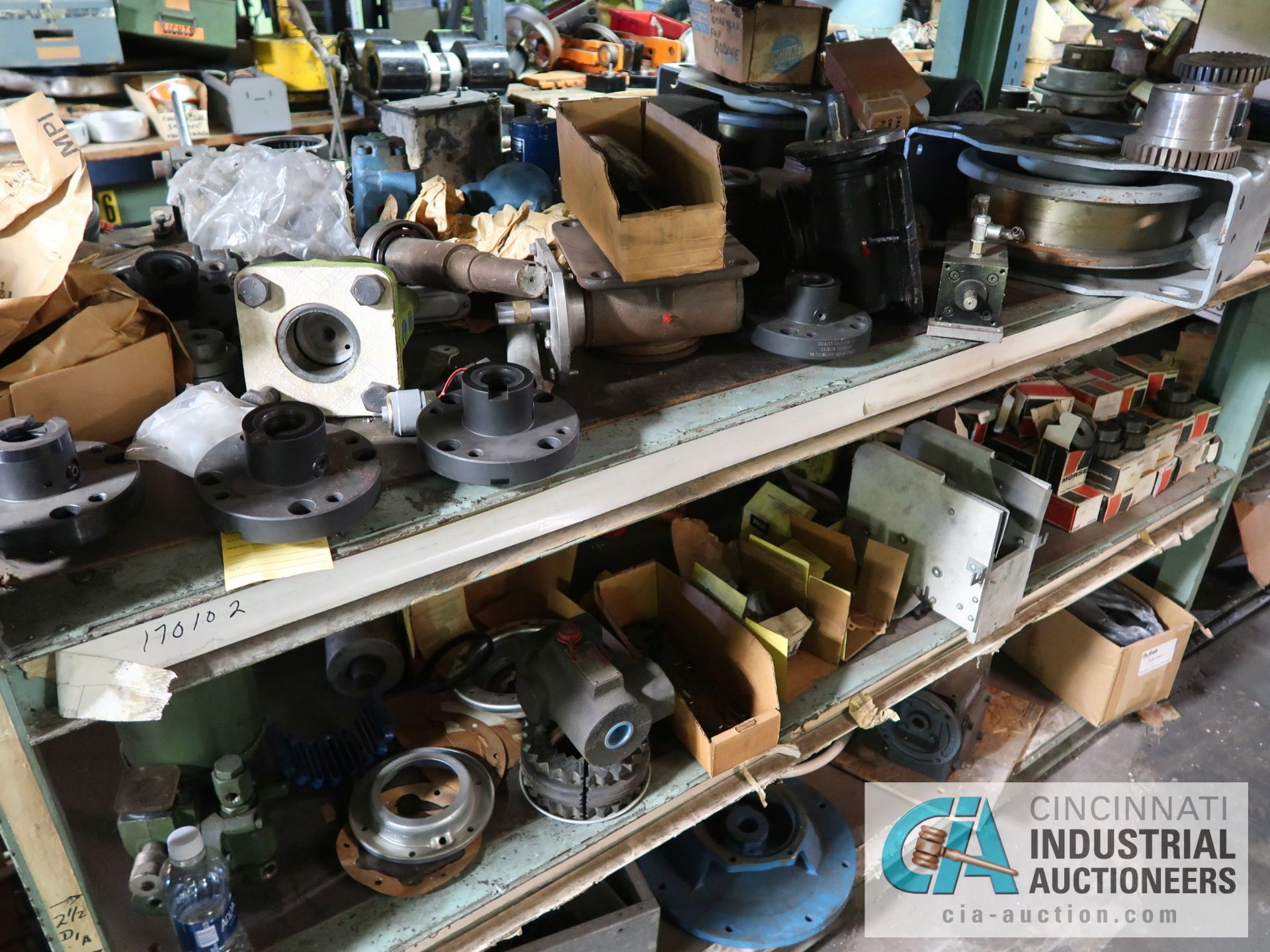(LOT) MACHINE PARTS, COMPRESSORS, REDUCERS, GEARS, MOTORS, AND OTHER (4) SECTIONS RACK - Image 22 of 28