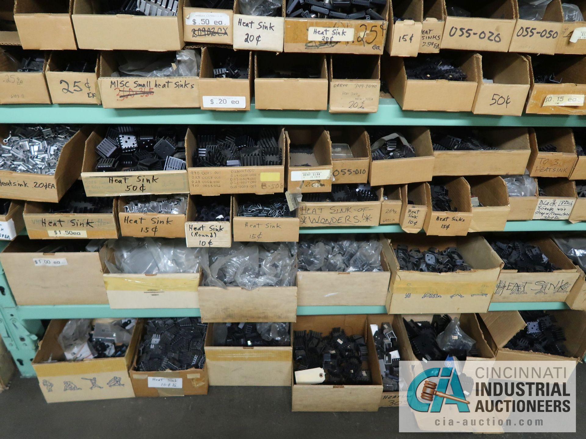 CONTENTS OF (4) RACKS INCLUDING MISCELLANEOUS FUSES, FUSE HOLDERS, HEAT SINKS **NO RACKS** - Image 21 of 24