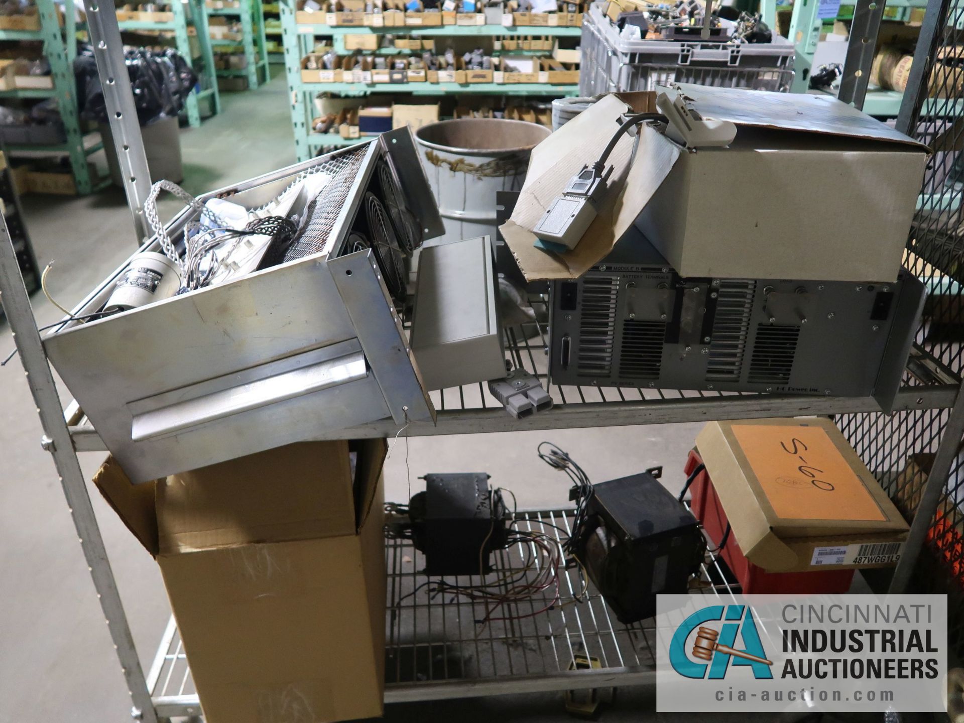 CARTS WITH MISCELLANEOUS ELECTRICAL AND ELECTRONIC PARTS - Image 3 of 12