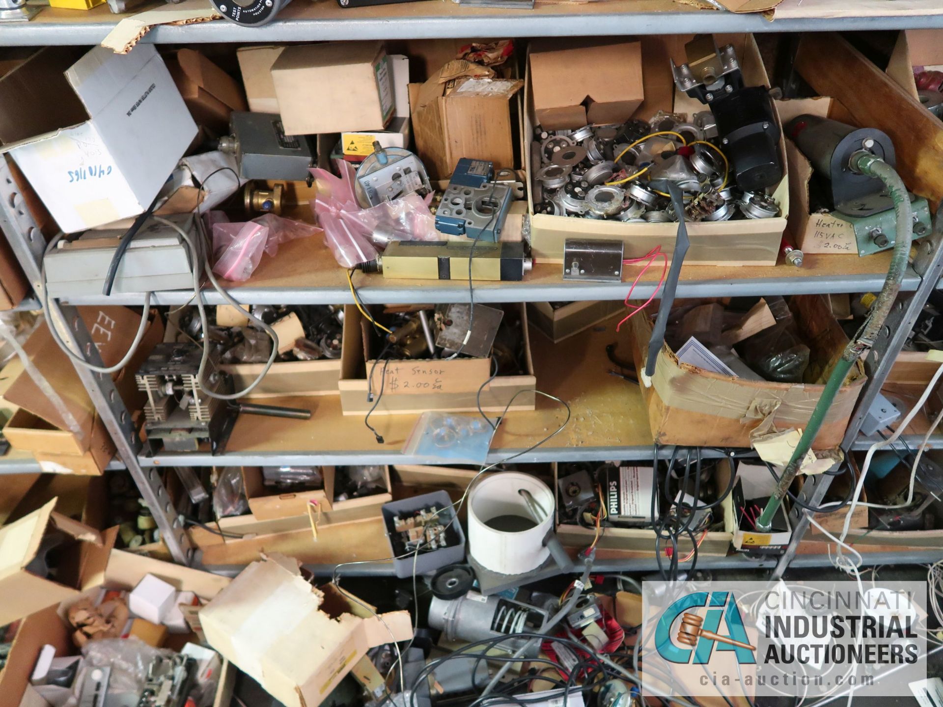 CONTENTS OF (16) SHELVES INCLUDING MISCELLANEOUS VALVES, THERMOSTATS, ANALYZERS, ELECTRICAL, CONTROL - Image 25 of 47