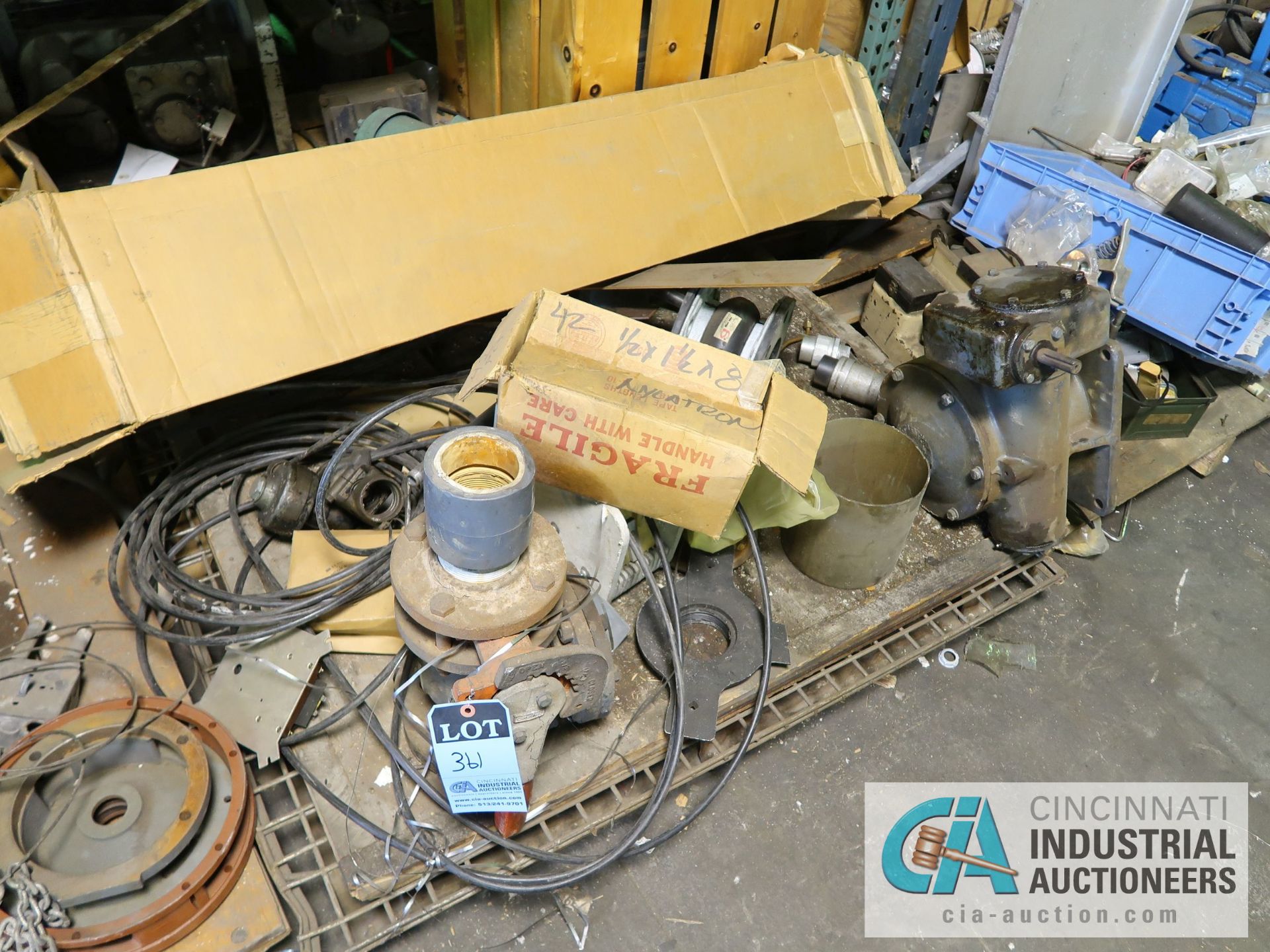(LOT) ASSORTED CYLINDERS, MOTOR, GEAR REDUCERS AND OTHER ON (5) SKIDS - ALSO SCHINDLER OIL BUFERS - Image 3 of 7
