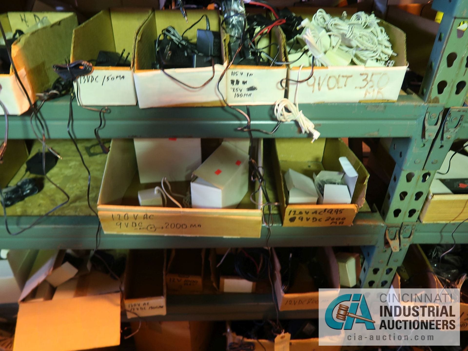 CONTENTS OF (5) RACKS INCLUDING MISCELLANEOUS POWER CORDS, BATTERY CHARGERS **NO RACKS** - Image 15 of 21