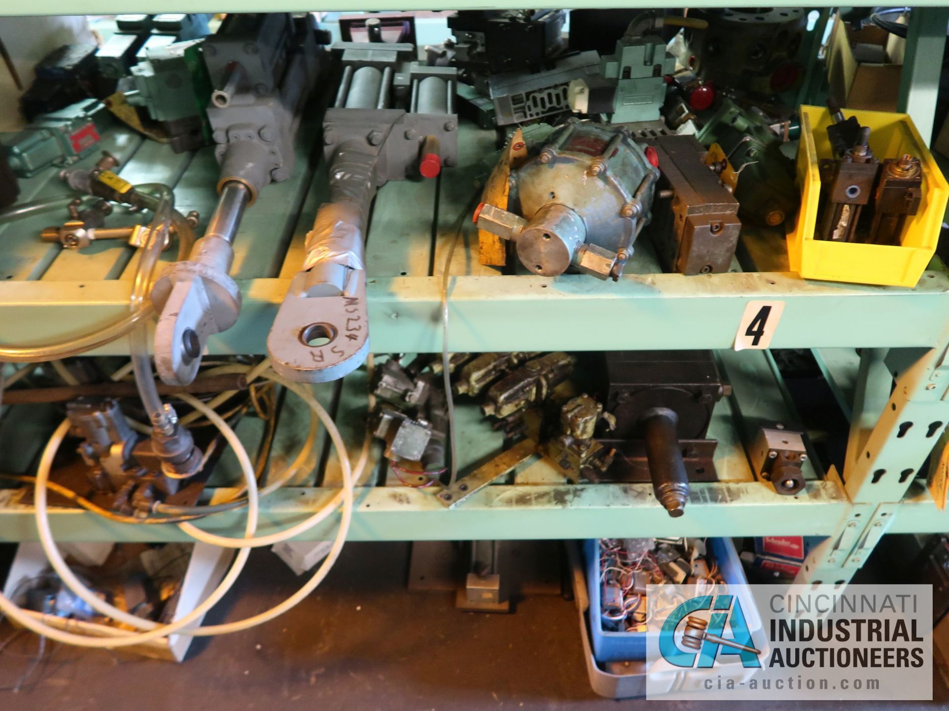 CONTENTS OF (6) RACKS INCLUDING MISCELLANEOUS PNEUMATIC CYLINDERS AND CONTROL VALVES **NO RACKS** - Image 10 of 39