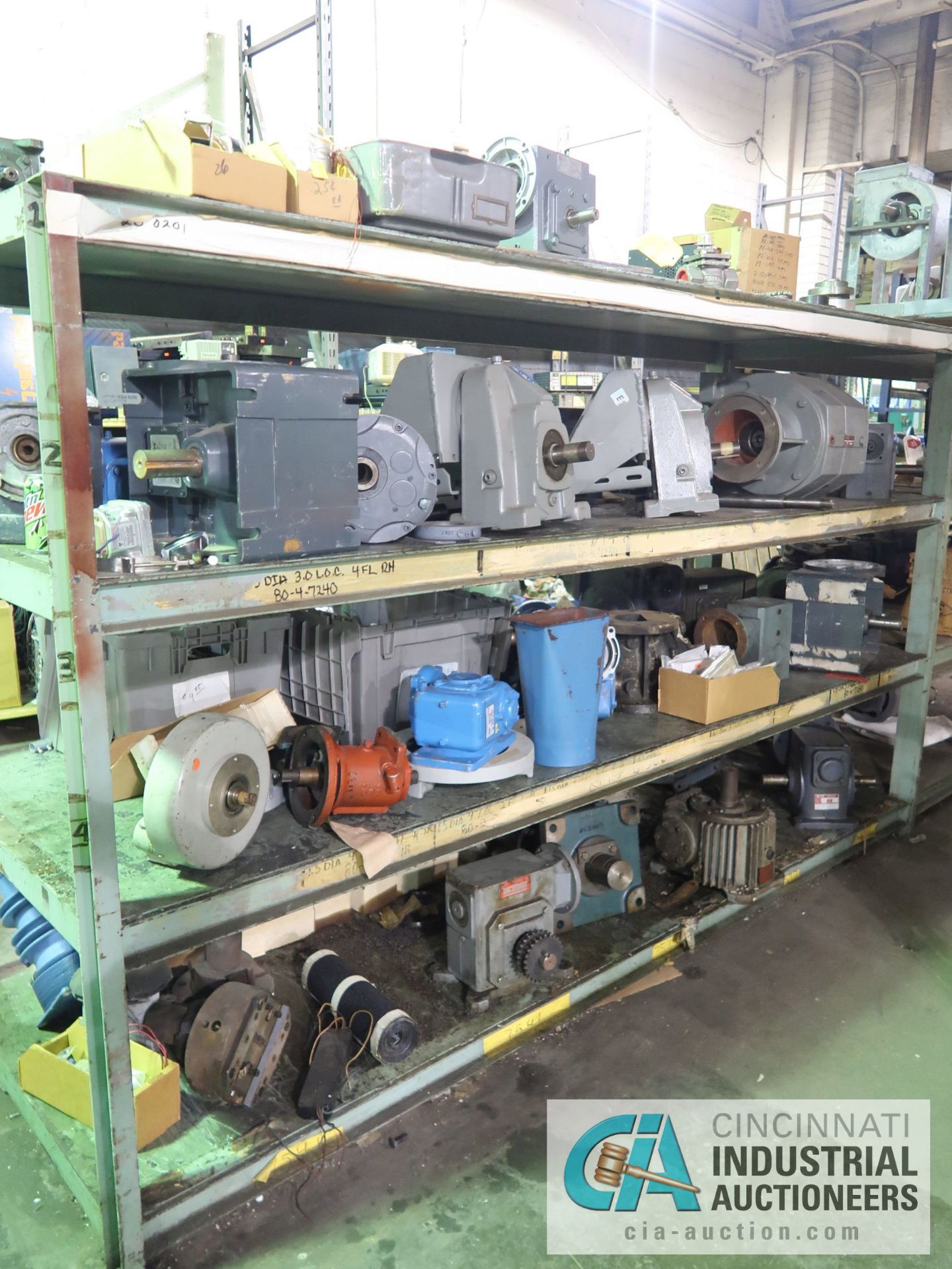 (LOT) CONTENTS OF (1) SECTION RACK - APPROX. (25) GEAR REDUCERS - Image 2 of 15