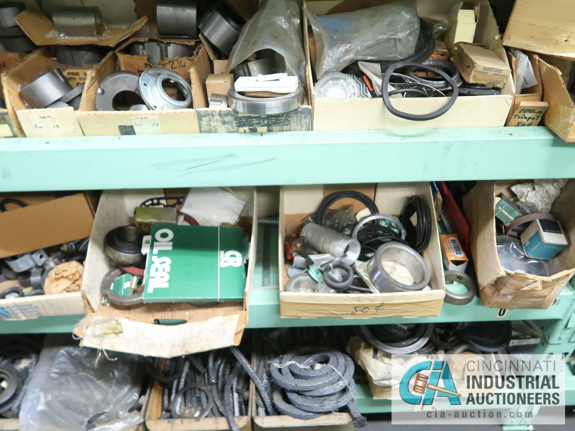 CONTENTS OF (6) RACKS INCLUDING MISCELLANEOUS PILLOW BLOCK BEARINGS, BEARINGS, SEALS, GASKETS, - Image 26 of 35