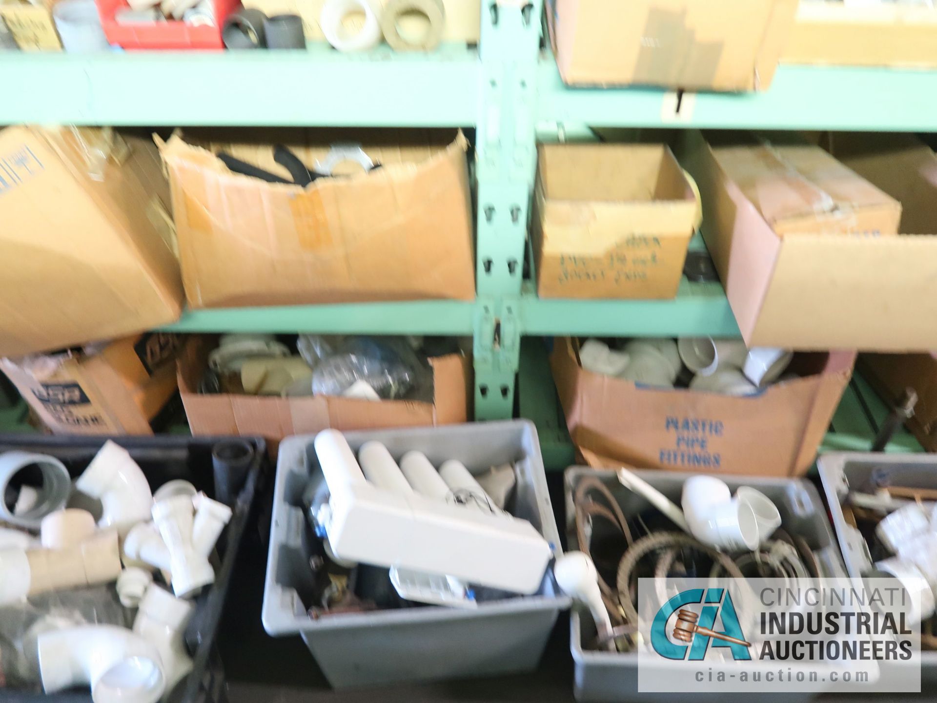 CONTENTS OF (6) RACKS INCLUDING MISCELLANEOUS PVC FITTINGS AND HOSE **NO RACKS** - Image 24 of 26