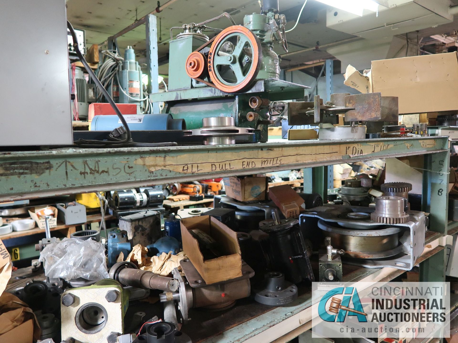 (LOT) MACHINE PARTS, COMPRESSORS, REDUCERS, GEARS, MOTORS, AND OTHER (4) SECTIONS RACK - Image 23 of 28