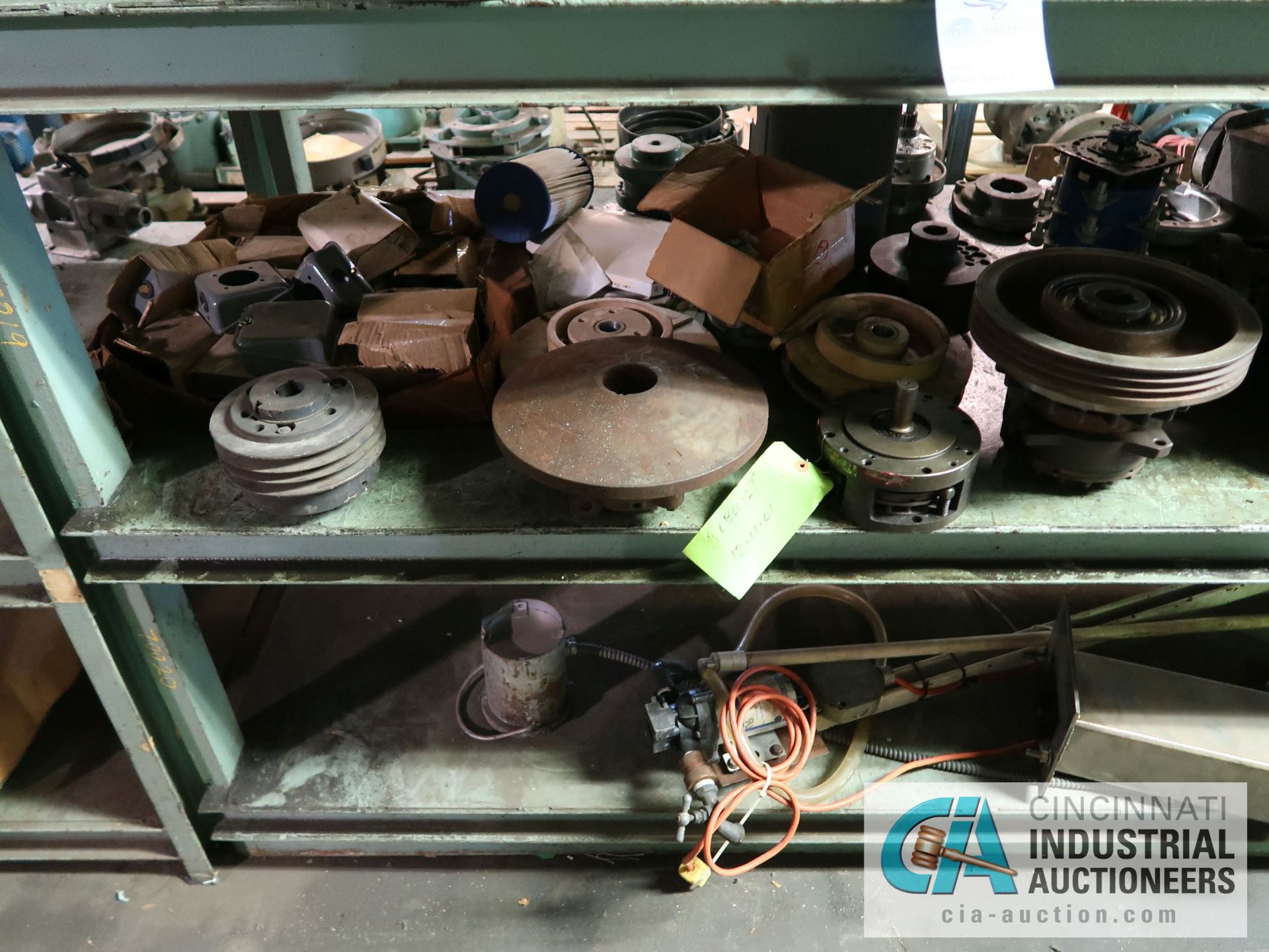 (LOT) MACHINE PARTS, COMPRESSORS, REDUCERS, GEARS, MOTORS, AND OTHER (4) SECTIONS RACK - Image 14 of 28