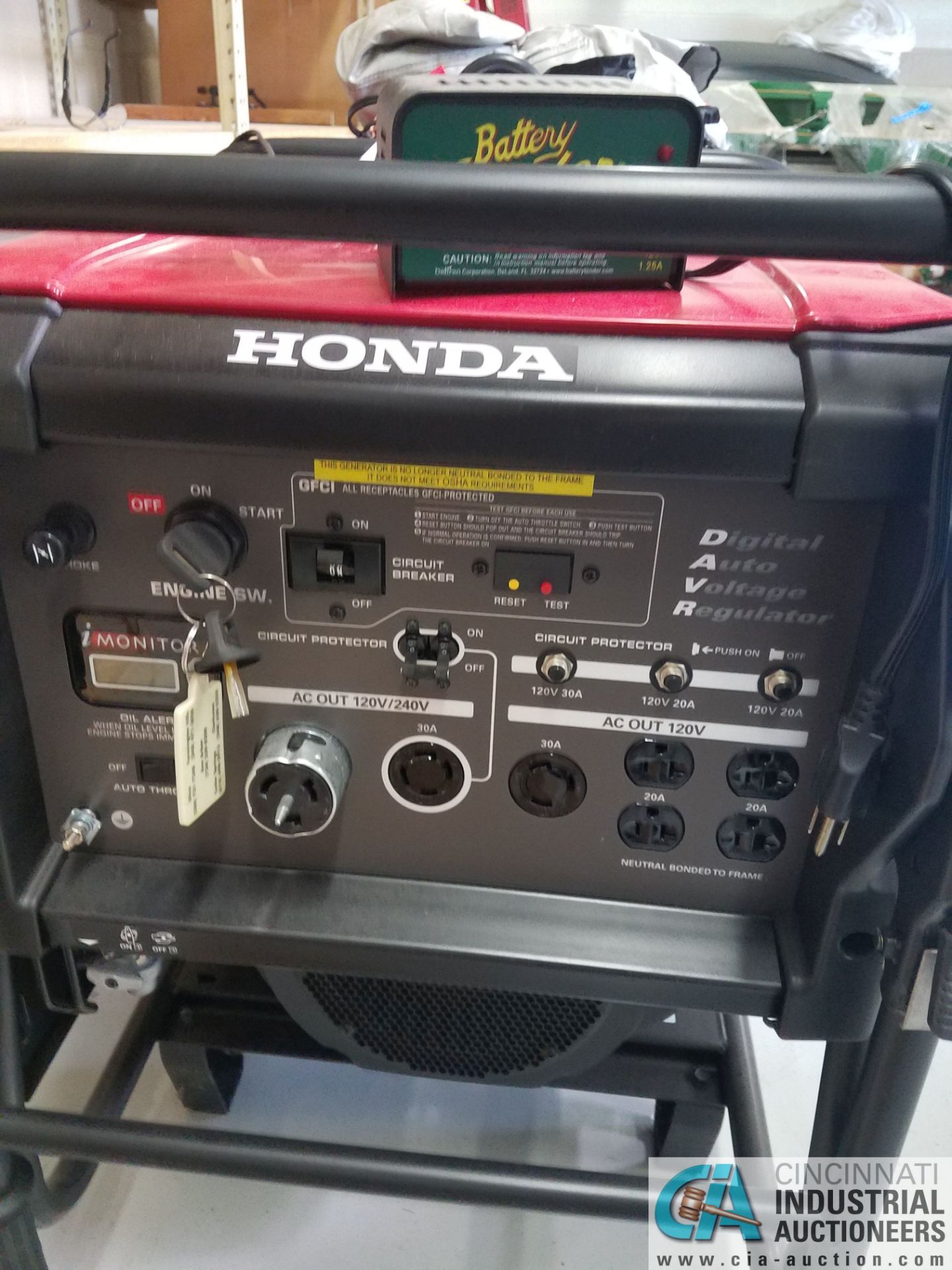 10,000 WATT HONDA MODEL EB10000 GASOLINE PORTABLE GENERATOR SET; S/N EBVC-1003372, ELECTRIC START, - Image 2 of 3