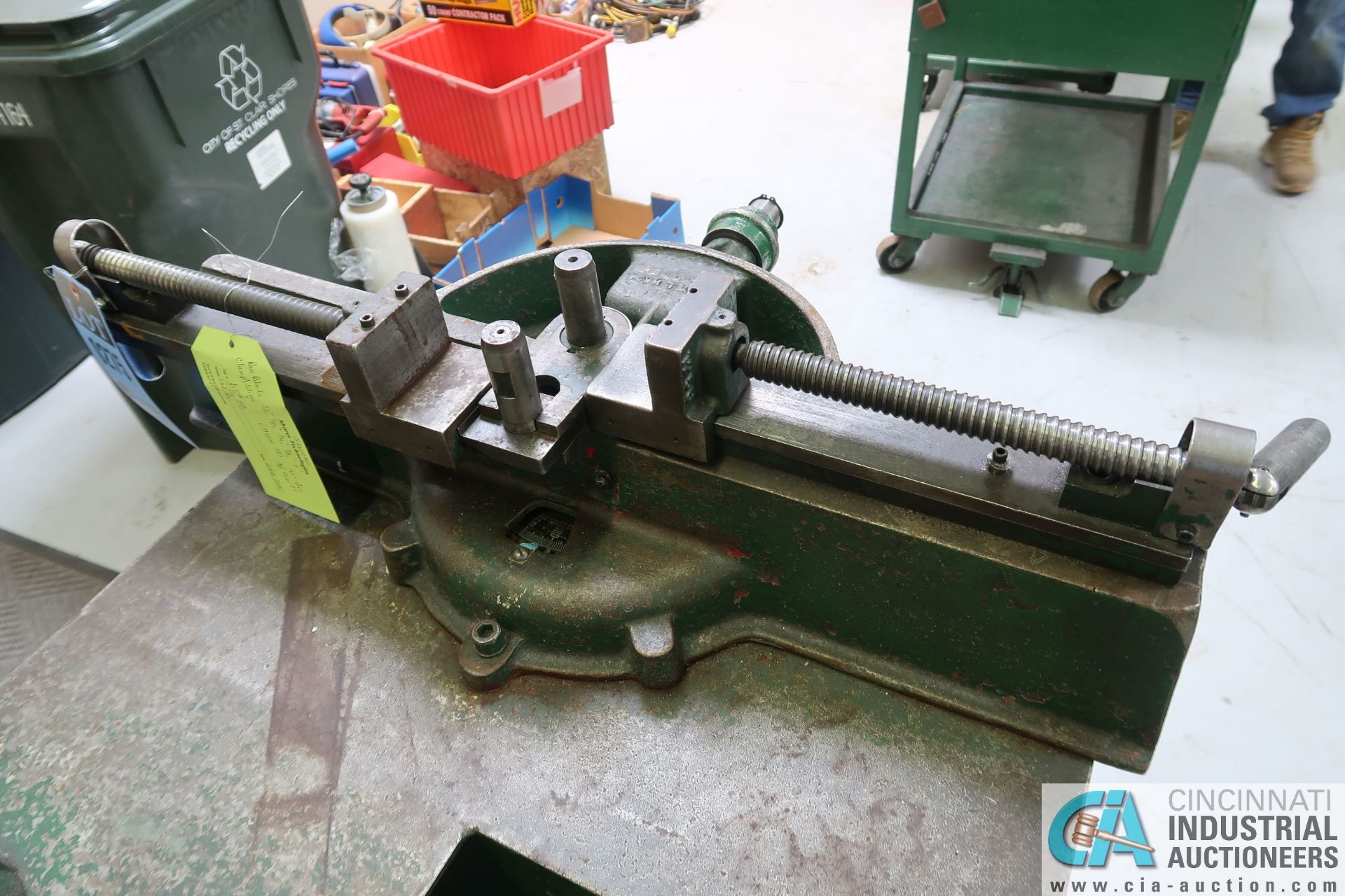 LAKELAND MODEL 624 LEVER OPERATED BENDER COMPLETE WITH OLSEN MODEL 50 DEBURR UNIT, 37 DEGREE DIE - Image 3 of 6