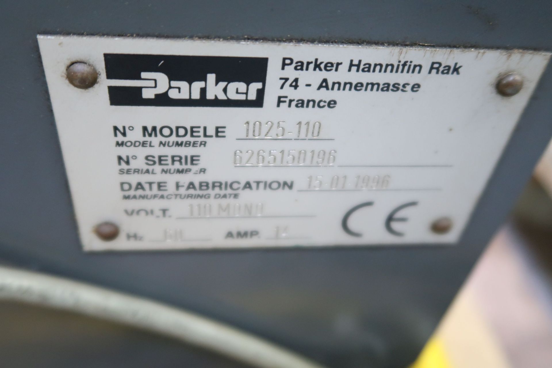 PARKER MODEL PARFLANG E1025-110 FLANGE MACHINE; S/N 6265150196, 110 VOLT - Image 4 of 4