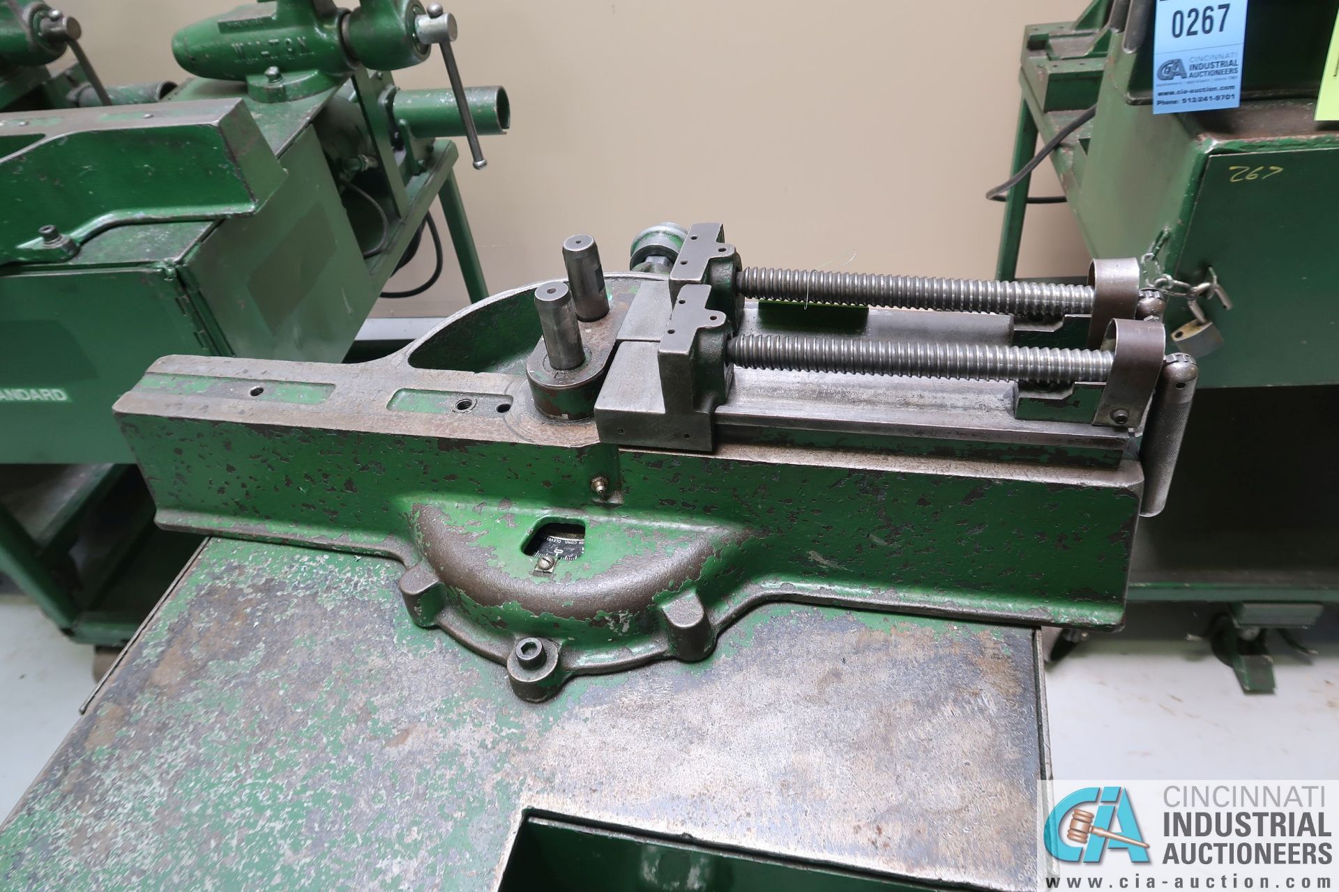 LAKELAND MODEL 624 LEVER OPERATED BENDER COMPLETE WITH OLSEN MODEL 50 DEBURR UNIT, 37 DEGREE DIE - Image 3 of 6