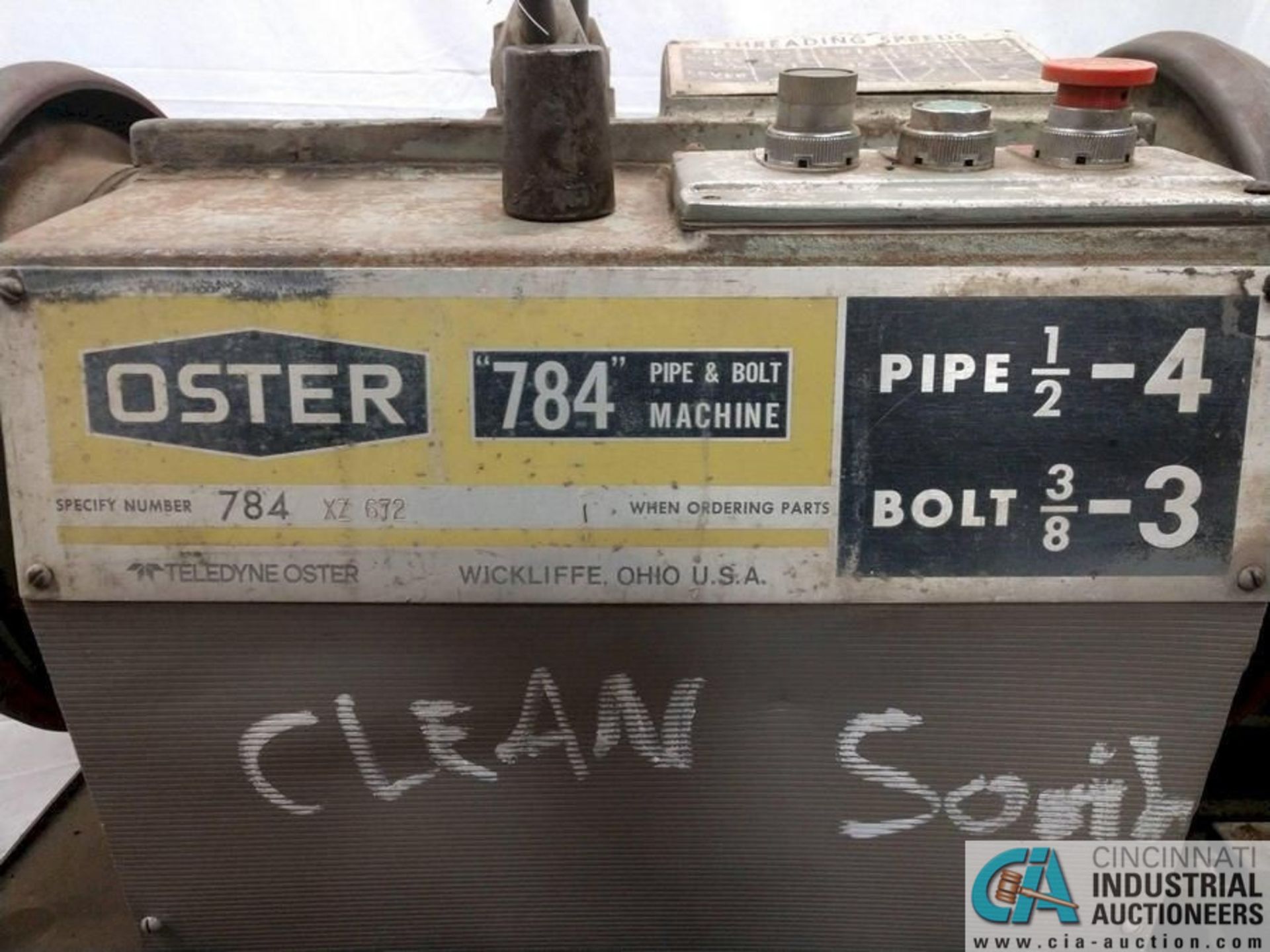 4" OSTER MODEL 784 PIPE AND BOLT THREADER STOCK NO. 12509 **LOCATED AT 1400 OAK ST., TOLEDO, OHIO** - Image 2 of 5