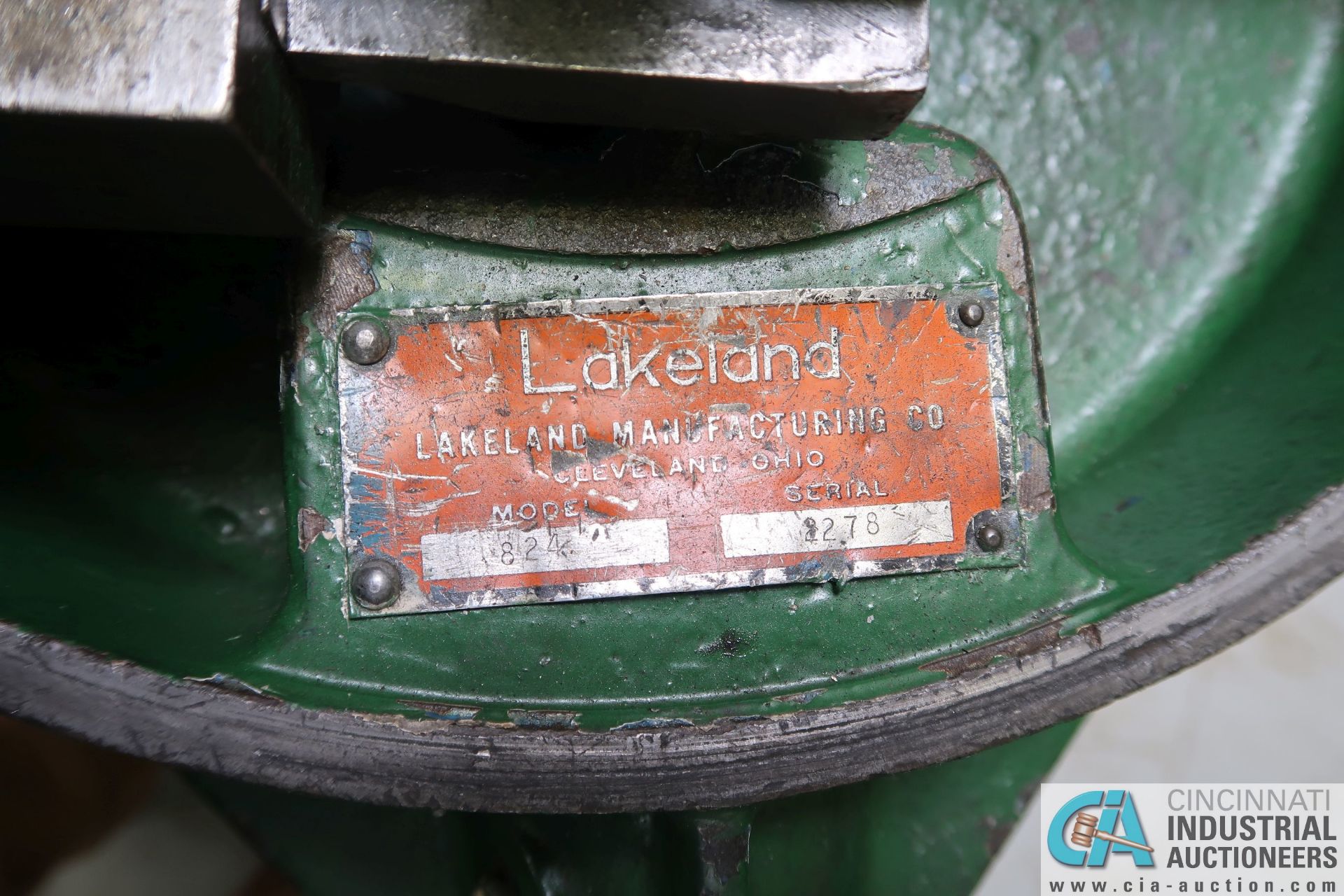 LAKELAND MODEL 624 LEVER OPERATED BENDER COMPLETE WITH OLSEN MODEL 50 DEBURR UNIT, 37 DEGREE DIE - Image 5 of 7