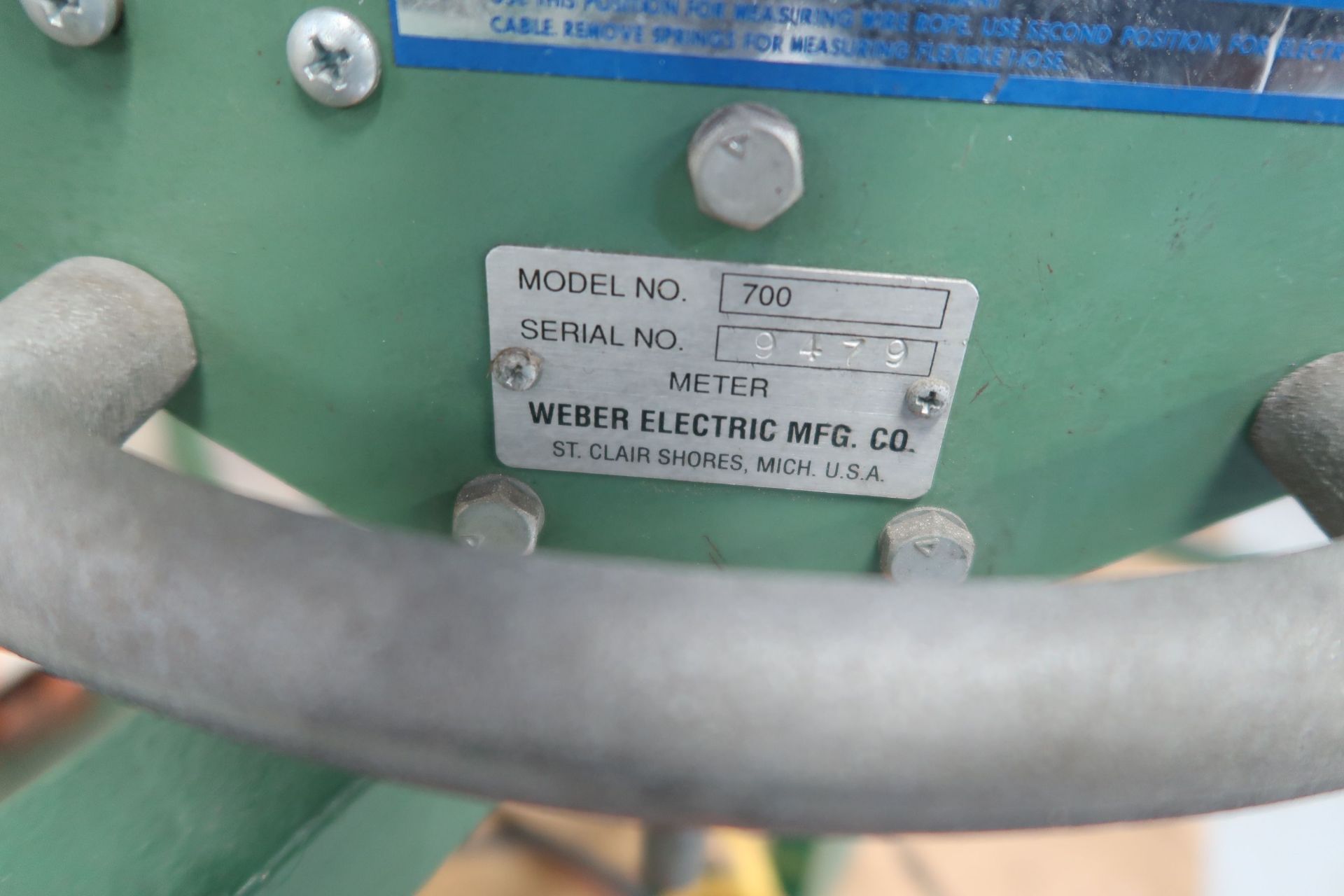 WEMCO PORTABLE SINGLE SPEED WIRE MEASURING RACK WITH VARIABLE SPEED MOTOR, FOOT PEDAL, METERING - Image 3 of 6