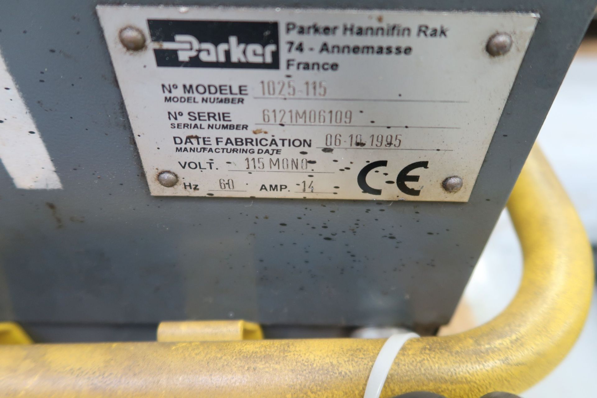 PARKER MODEL PARFLANGE 1025-115 FLANGE MACHINE; S/N 6121M06109, 115 VOLT - Image 4 of 4