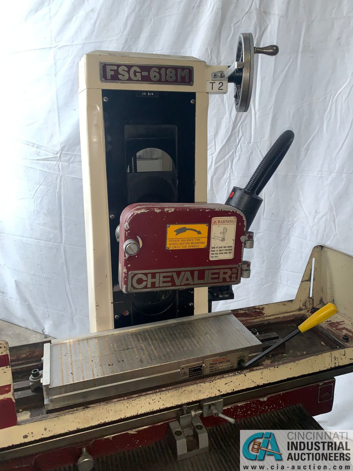6" X 18" CHEVALIER FSG-618M HAND FEED BALL SCREW TABLE SURFACE GRINDER **LOCATED AT 1400 OAK ST., - Image 2 of 4