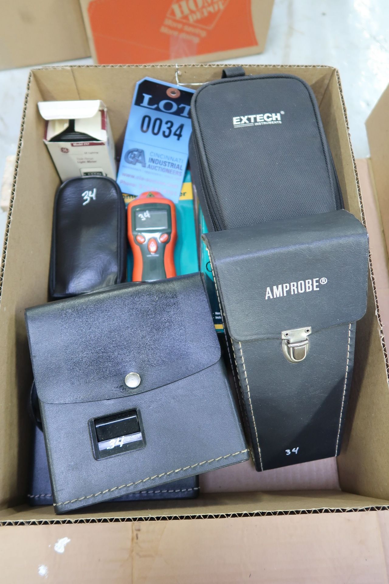 (LOT) MISCELLANEOUS METERS INCLUDING LIGHT METER, LASER TACHOMETER, ROTATION TESTER, INSULATION
