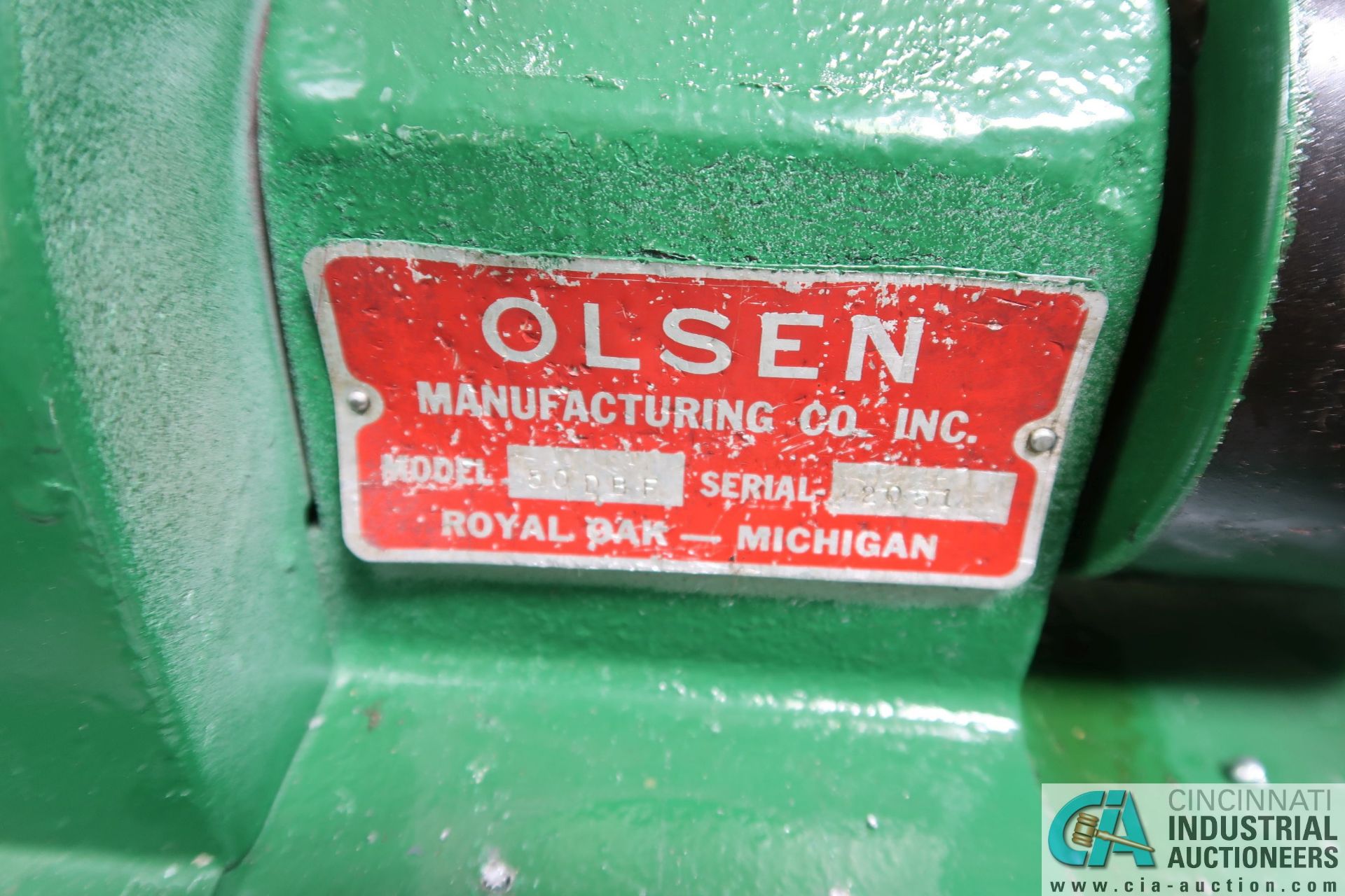 OLSEN MODEL 50-2002 FLARING MACHINE COMPLETE WITH 37 DEGREE DIE BLOCKS, 1-1/4" AND 1-1/2", LARGE - Image 5 of 5