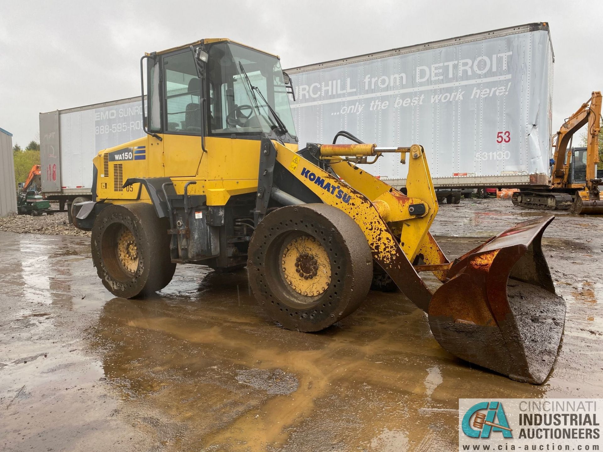 KOMATSU WA150-6 SOLID RUBBER TIRE LOADER, 94" BUCKET; S/N 80405, ID# KMTWA115V01080405,100HP. 6- - Image 3 of 11