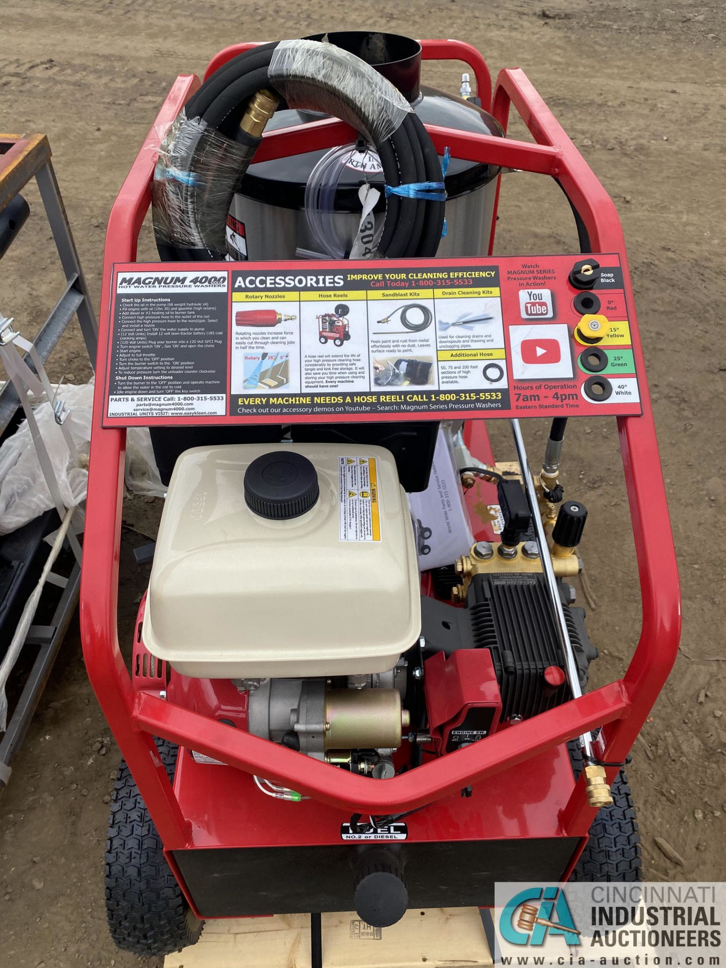 MAGNUM 4000 SERIES HOT WATER PRESSURE WASHER, GAS ENGINE, ELECTRIC START, DIESEL BURNER - Image 2 of 3