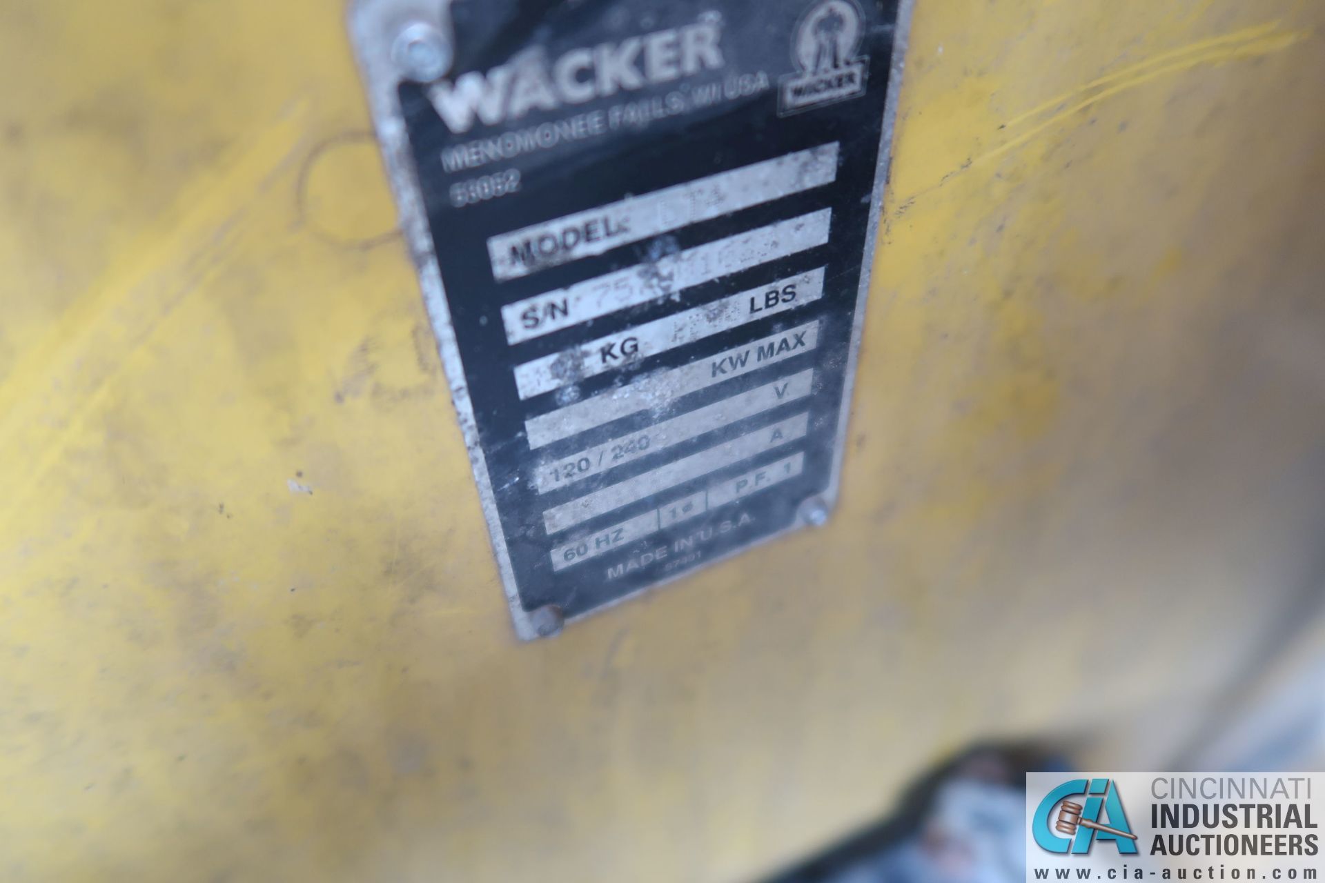 WACKER MODEL LT4 TRAILER MOUNTED DIESEL POWERED 4-LIGHT LIGHT TOWER; S/N 757001023, KUBOTA D850 - Image 6 of 7