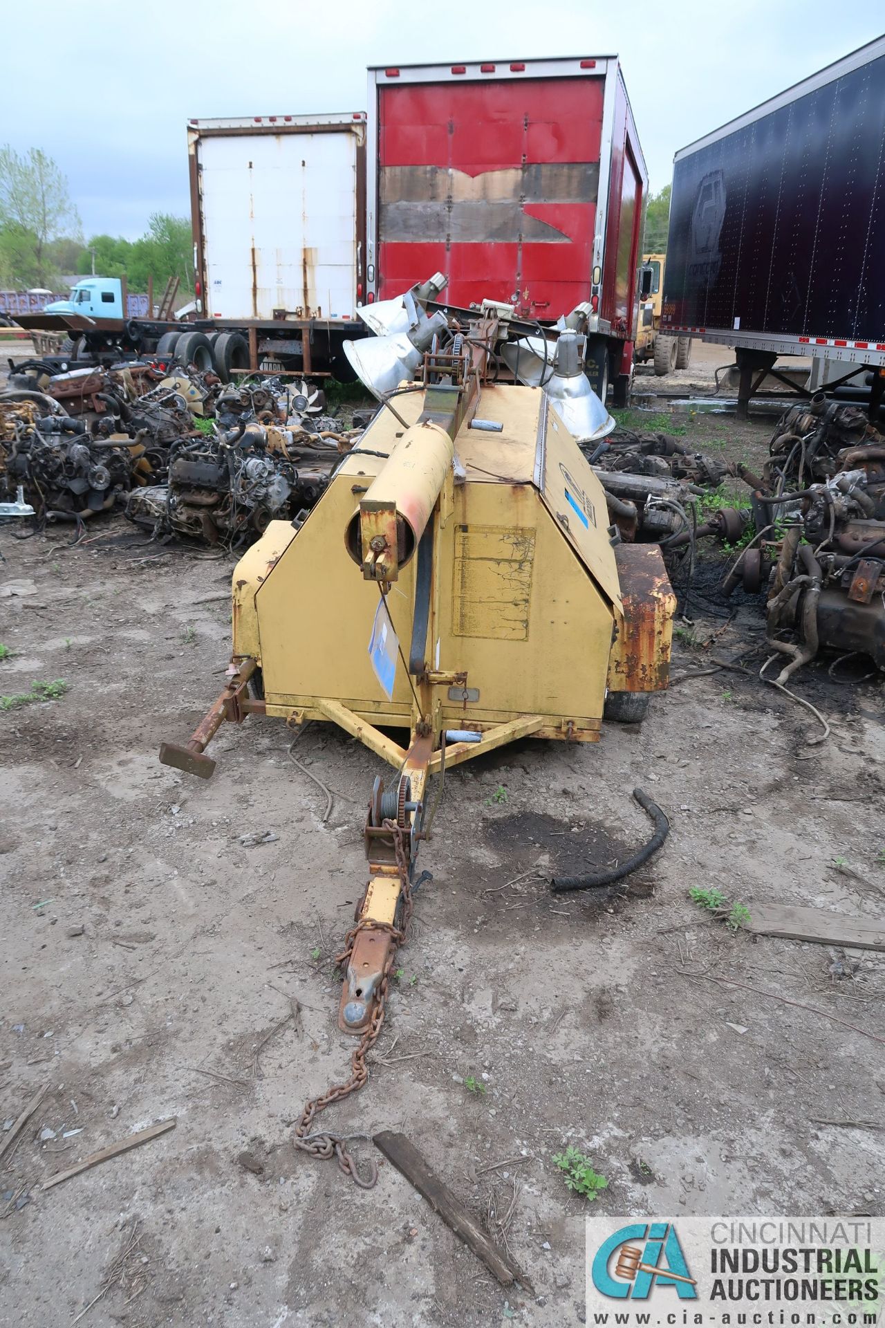 WACKER MODEL LT4 TRAILER MOUNTED DIESEL POWERED 4-LIGHT LIGHT TOWER; S/N 757001023, KUBOTA D850 - Image 2 of 7