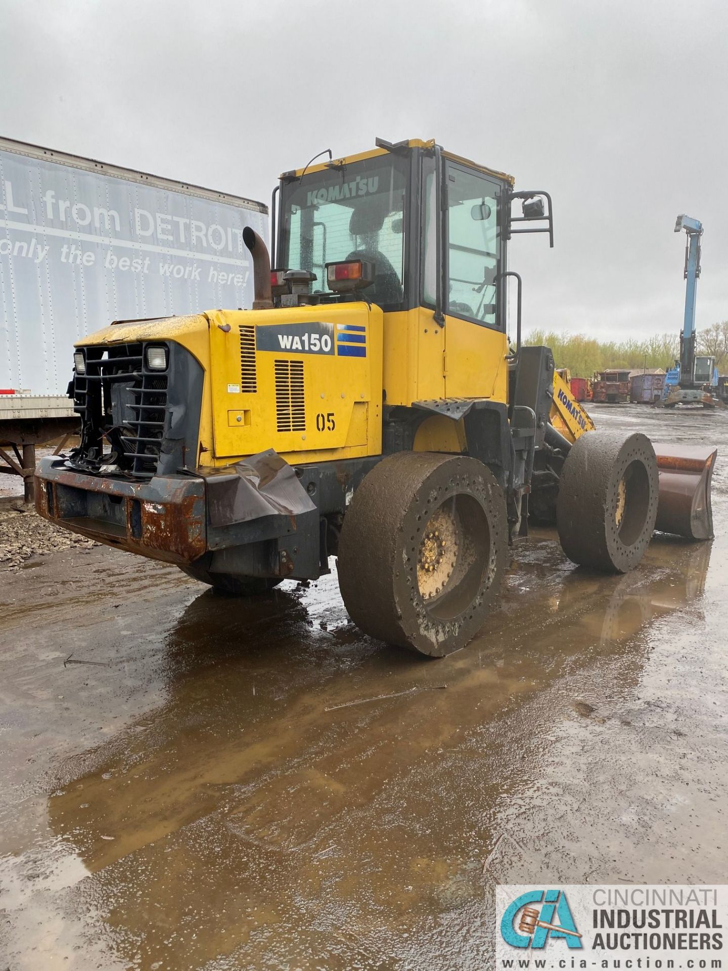 KOMATSU WA150-6 SOLID RUBBER TIRE LOADER, 94" BUCKET; S/N 80405, ID# KMTWA115V01080405,100HP. 6- - Image 6 of 11