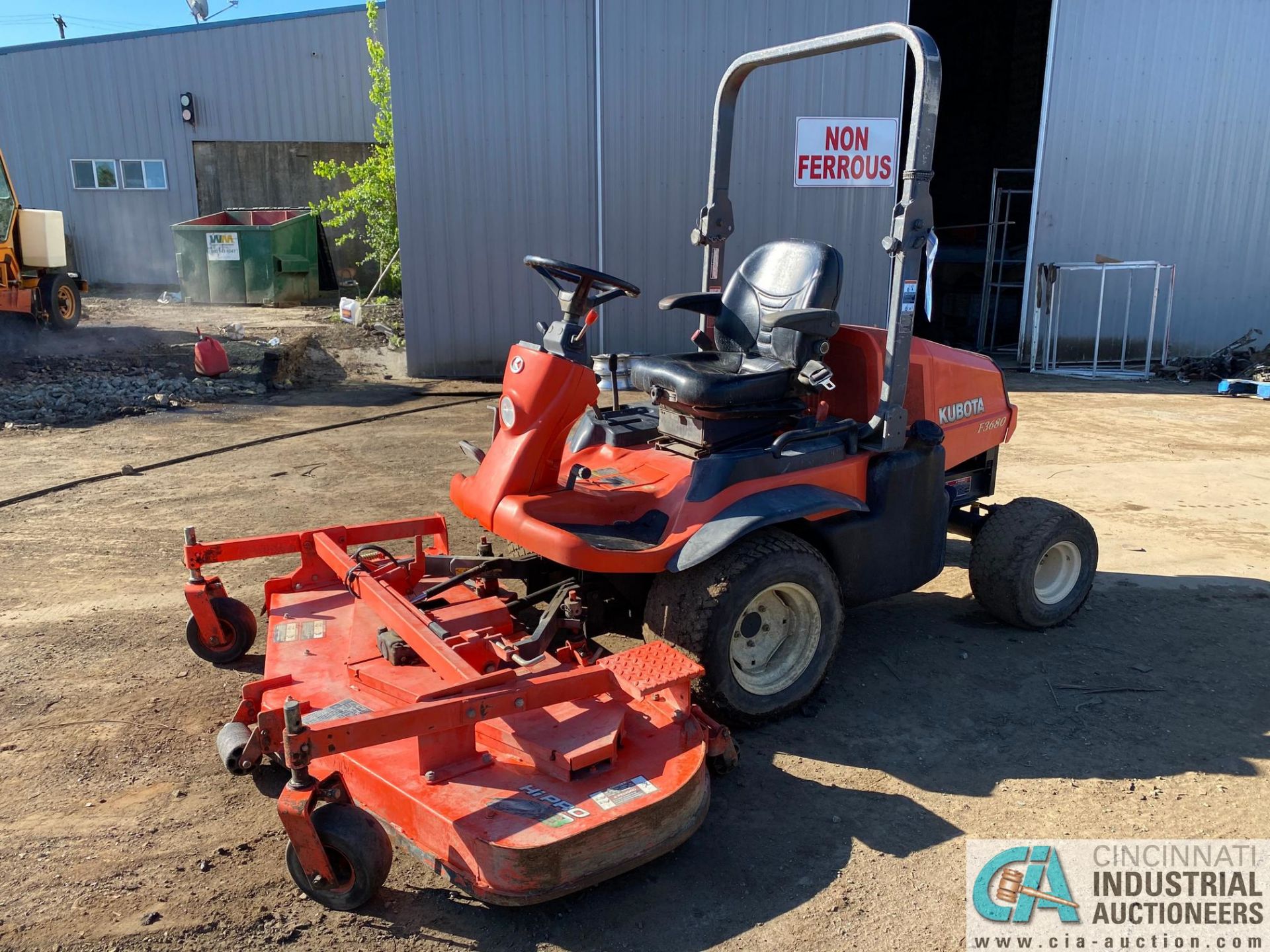 KUBOTA MODEL F3680 DIESEL POWERED 4-WHEEL DRIVE TRACTOR WITH 72" HIPRO3 FRONT MOUNTED MOWER