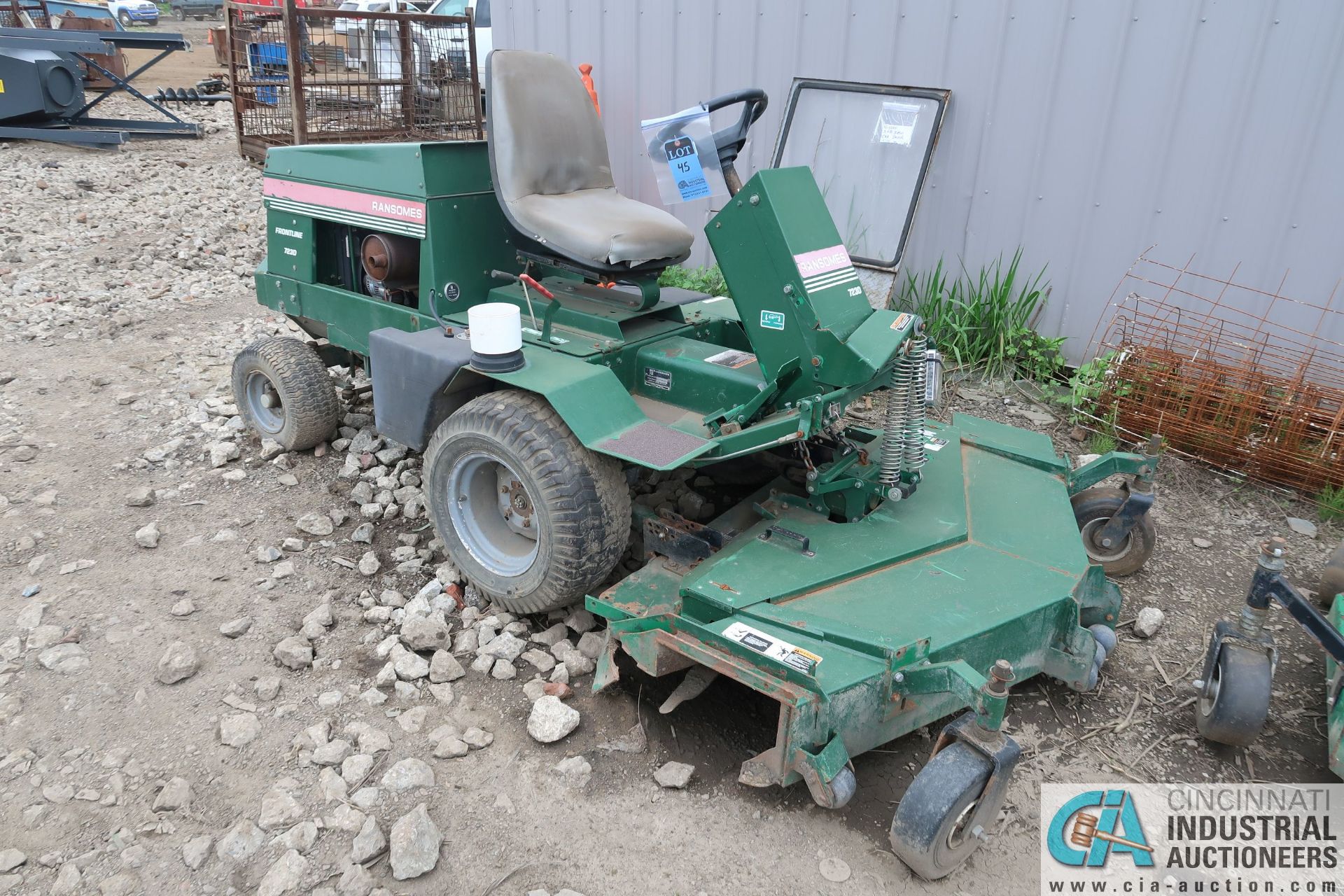 60" RANSOMES MODEL 723D KUBOTA DIESEL POWERED FRONT MOUNT MOWER DECK TRACTOR, 3,674 HOURS