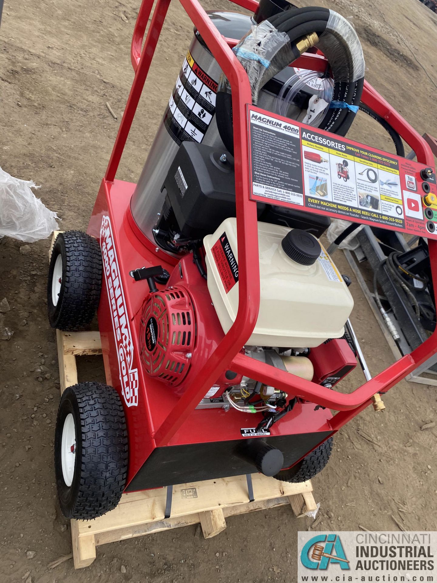 MAGNUM 4000 SERIES HOT WATER PRESSURE WASHER, GAS ENGINE, ELECTRIC START, DIESEL BURNER - Image 3 of 3