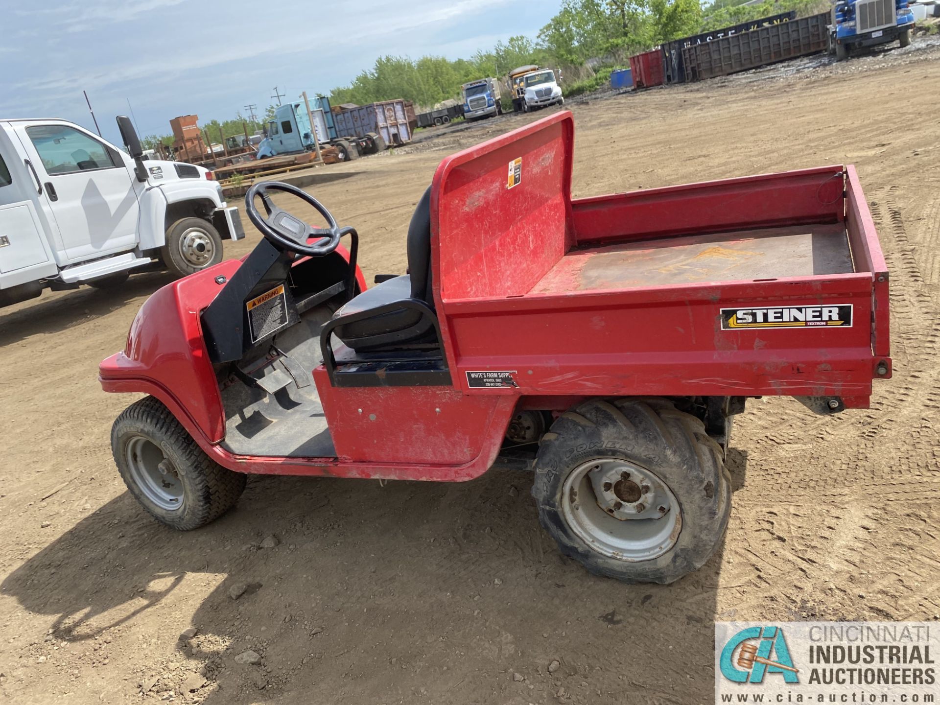 "STEINER" TEXTRON MODEL 797025 GAS POWERED TURF CART; S/N 9906892, 40" BED - Image 2 of 5