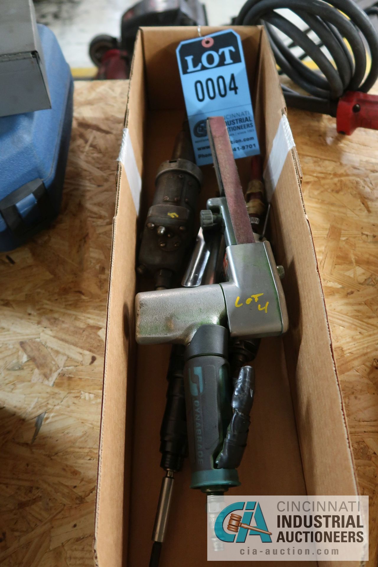 MISC. PNEUMATIC TOOLS INCLUDING (2) DRILLS, DIE GRINDER & 1" BELT SANDER