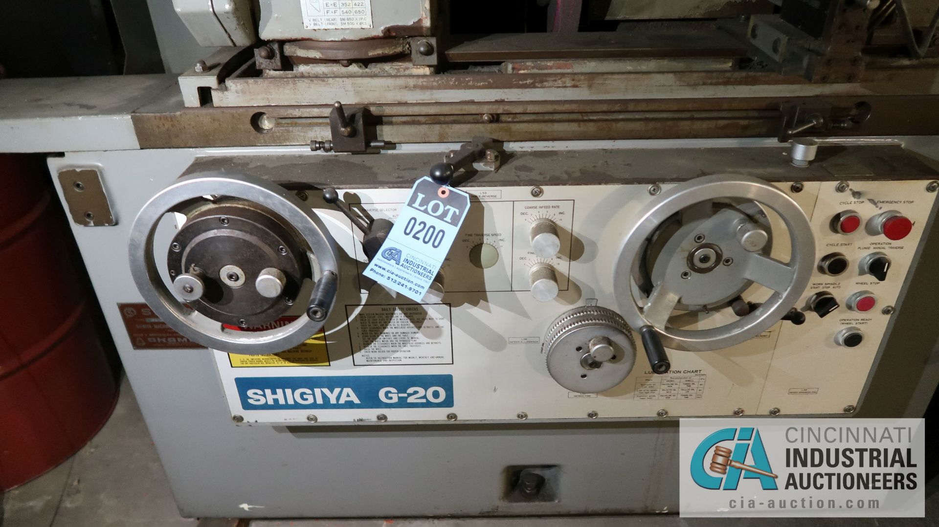 SHIGIYA MODEL GPA-20-SD CYLINDRICAL GRINDER; S/N 20376 - Image 3 of 8