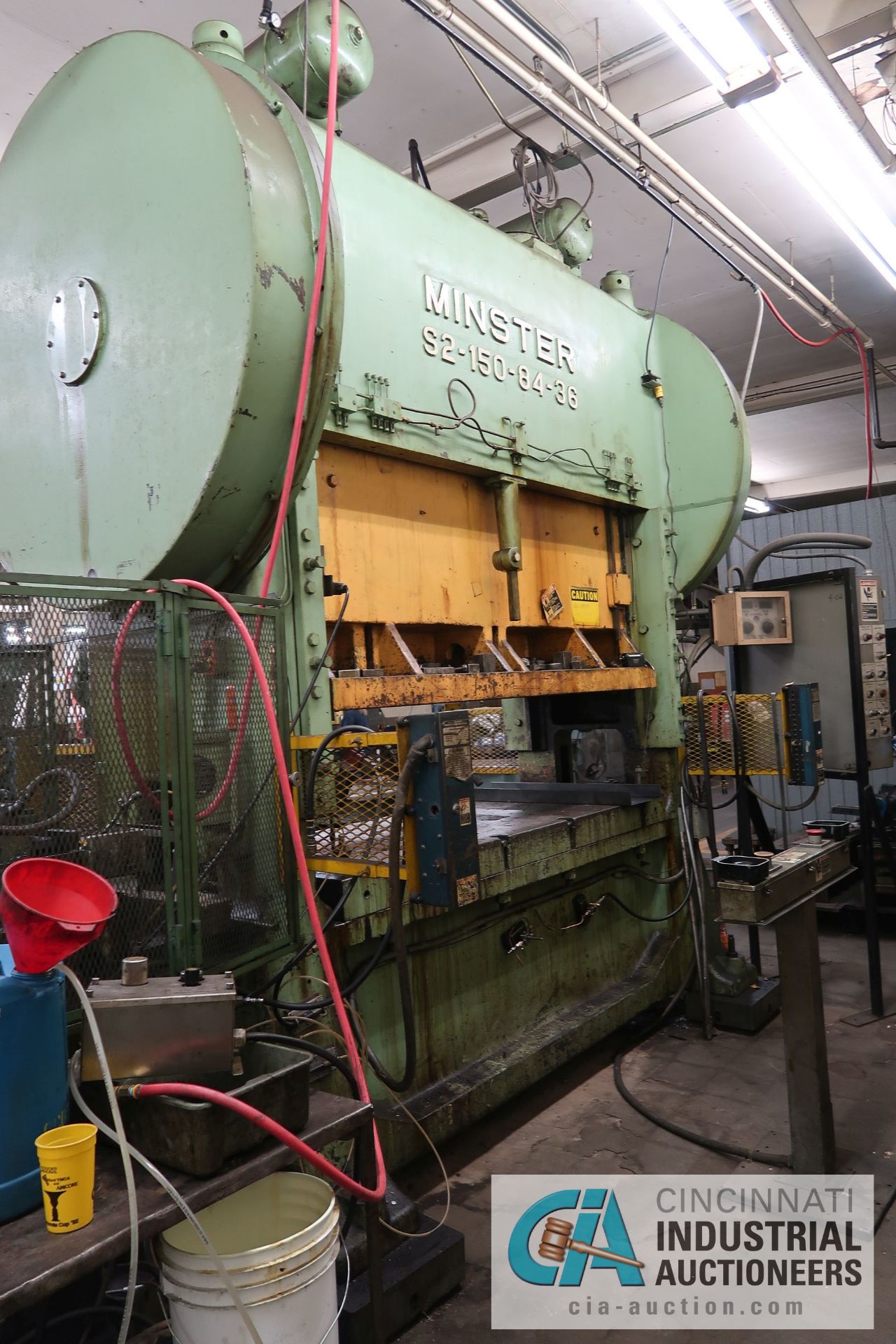 150 TON MINSTER MODEL S2-150-84-36 SSDC PRESS; S/N 9768, PB CONTROL, LIGHT CURTAINS, 6" STROKE, - Image 2 of 24